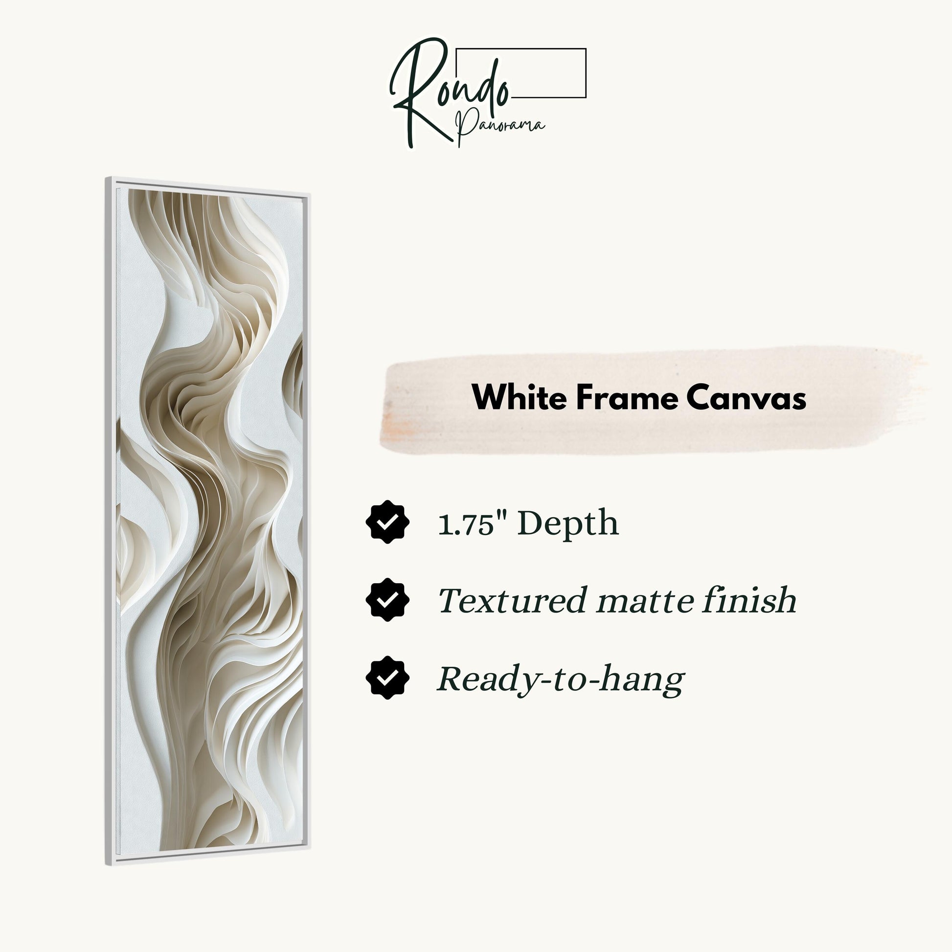 The image is a white frame canvas with a textured matte finish, measuring 1.75" in depth and ready to hang.