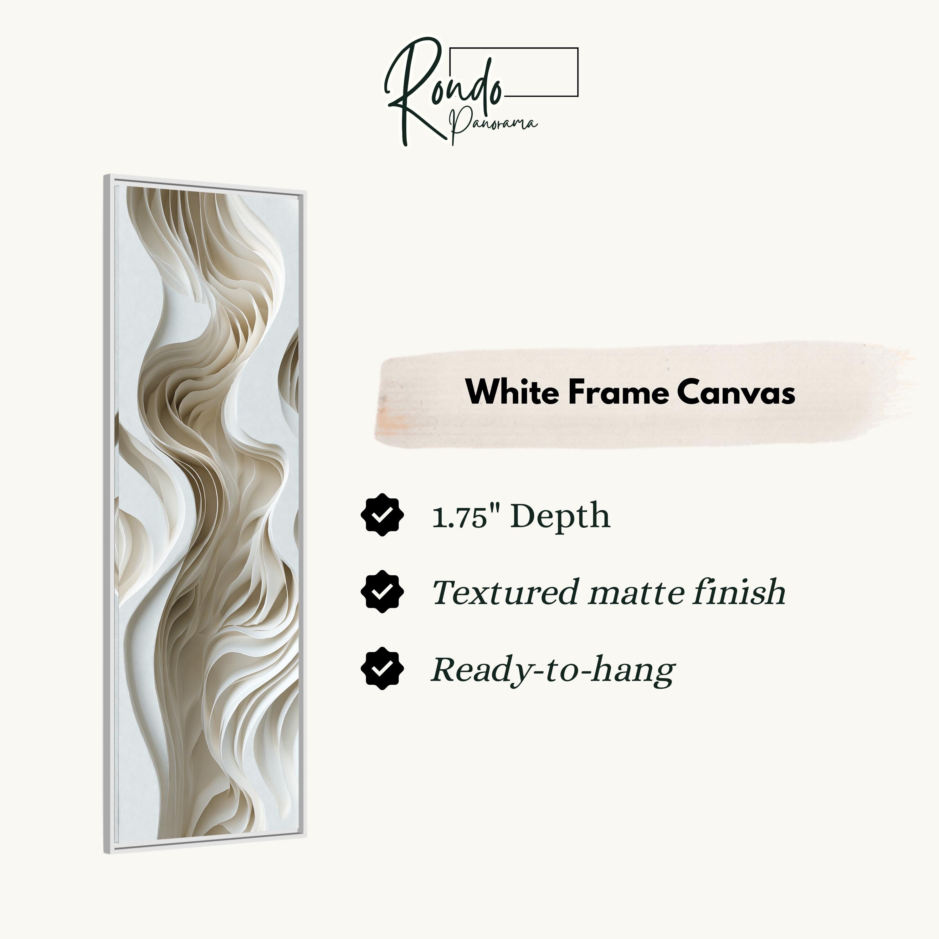 The image is a white frame canvas with a textured matte finish, measuring 1.75" in depth and ready to hang.