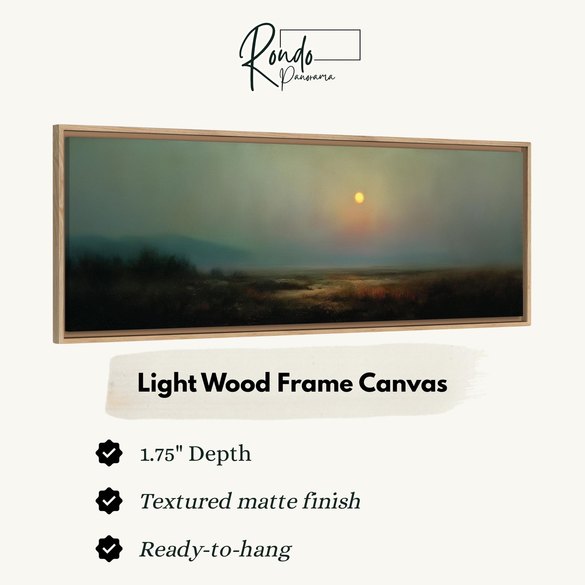 Light wood frame canvas