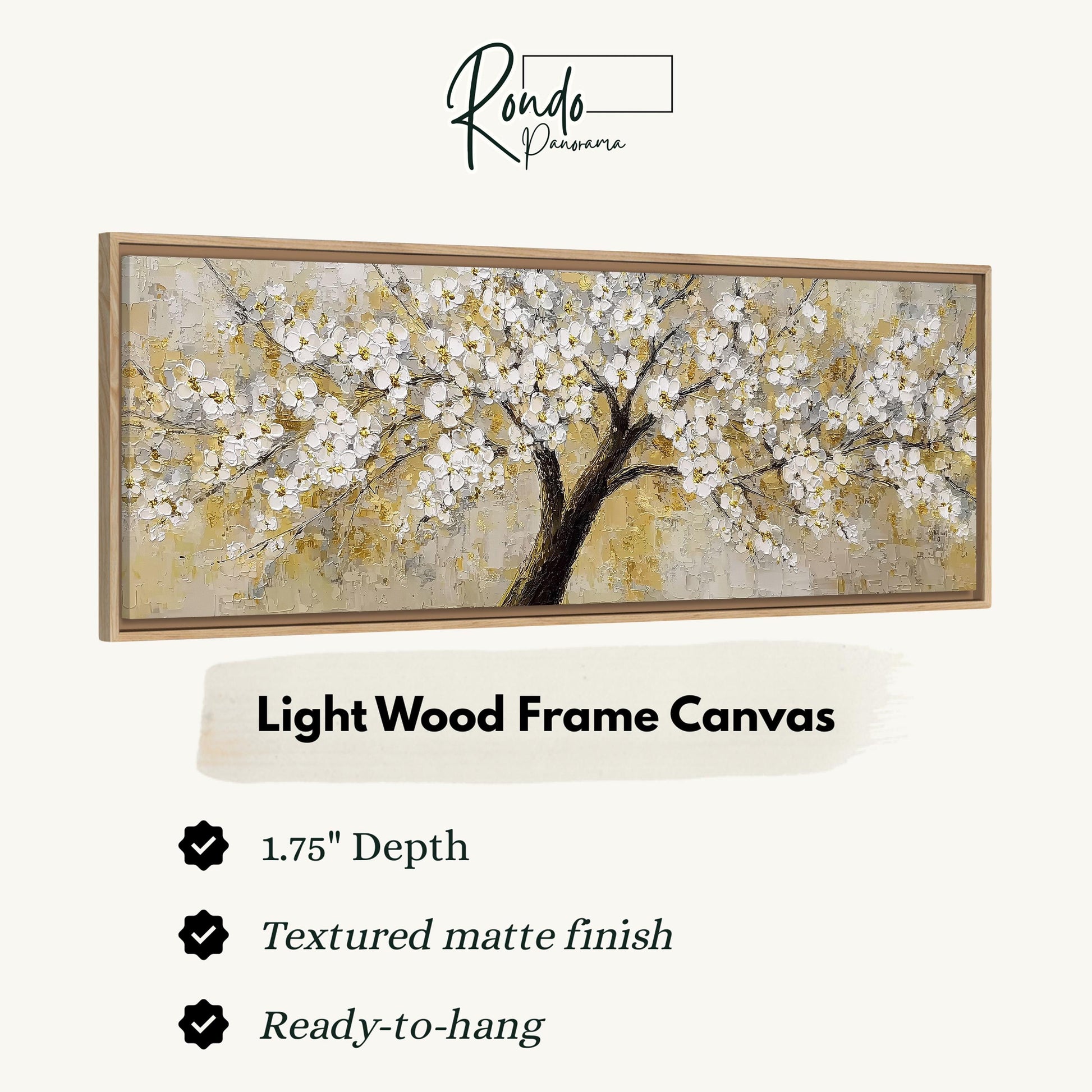 Light wood frame canvas