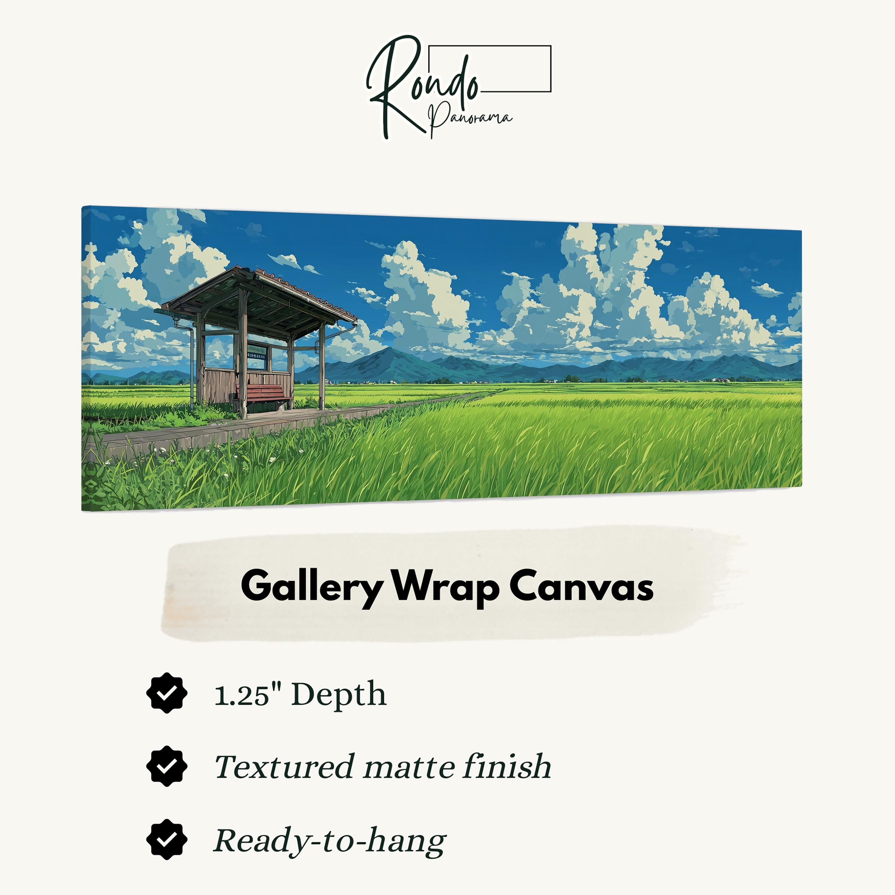 The image is a 1.25" deep gallery wrap canvas that features a textured matte finish and is ready-to-hang.