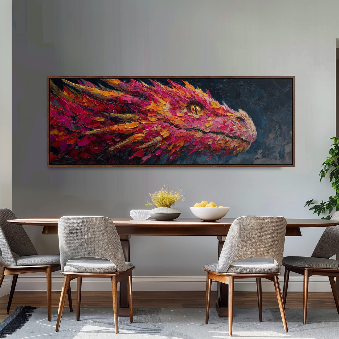 Abstract Dragon - Wide Panoramic Canvas