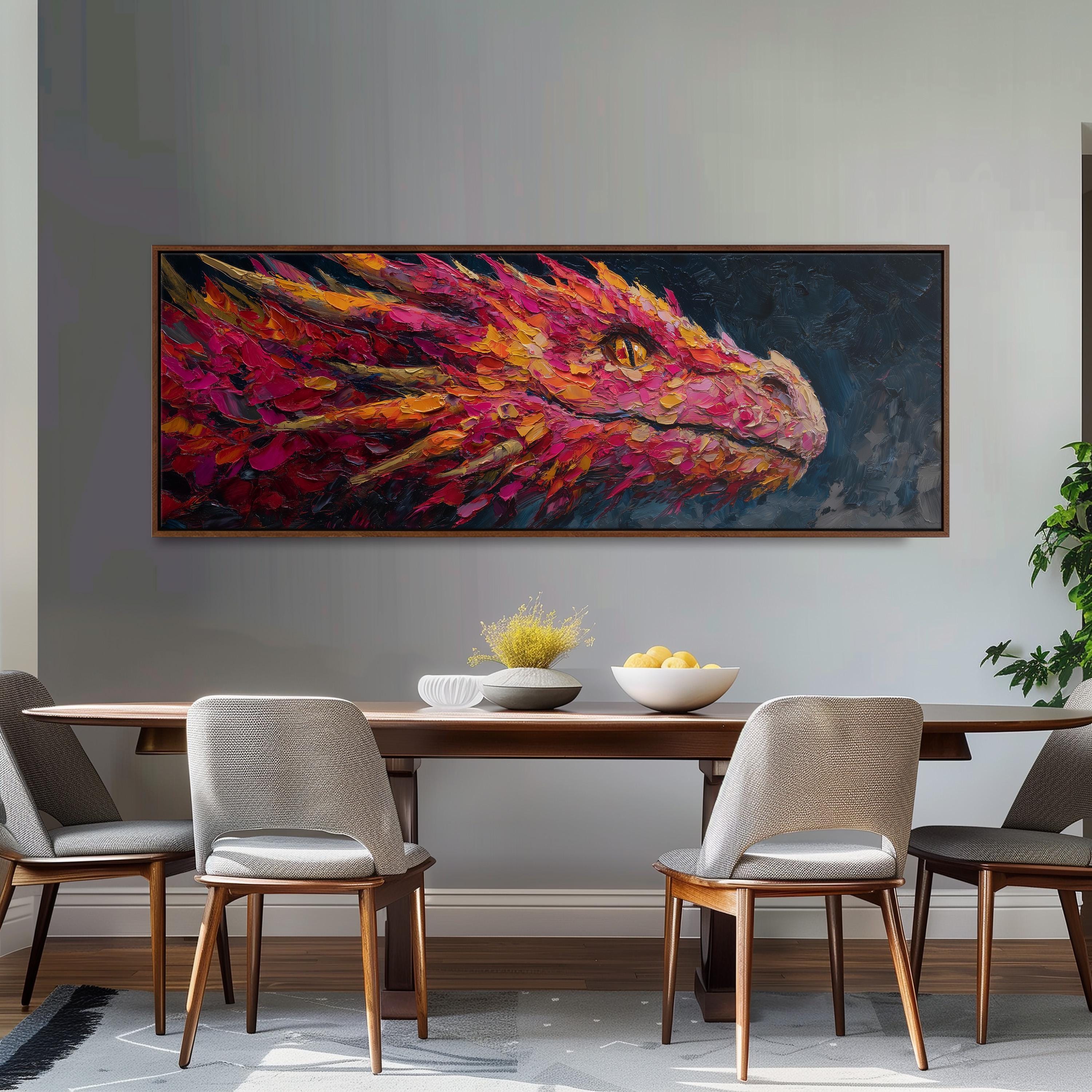 Abstract Dragon - Wide Panoramic Canvas