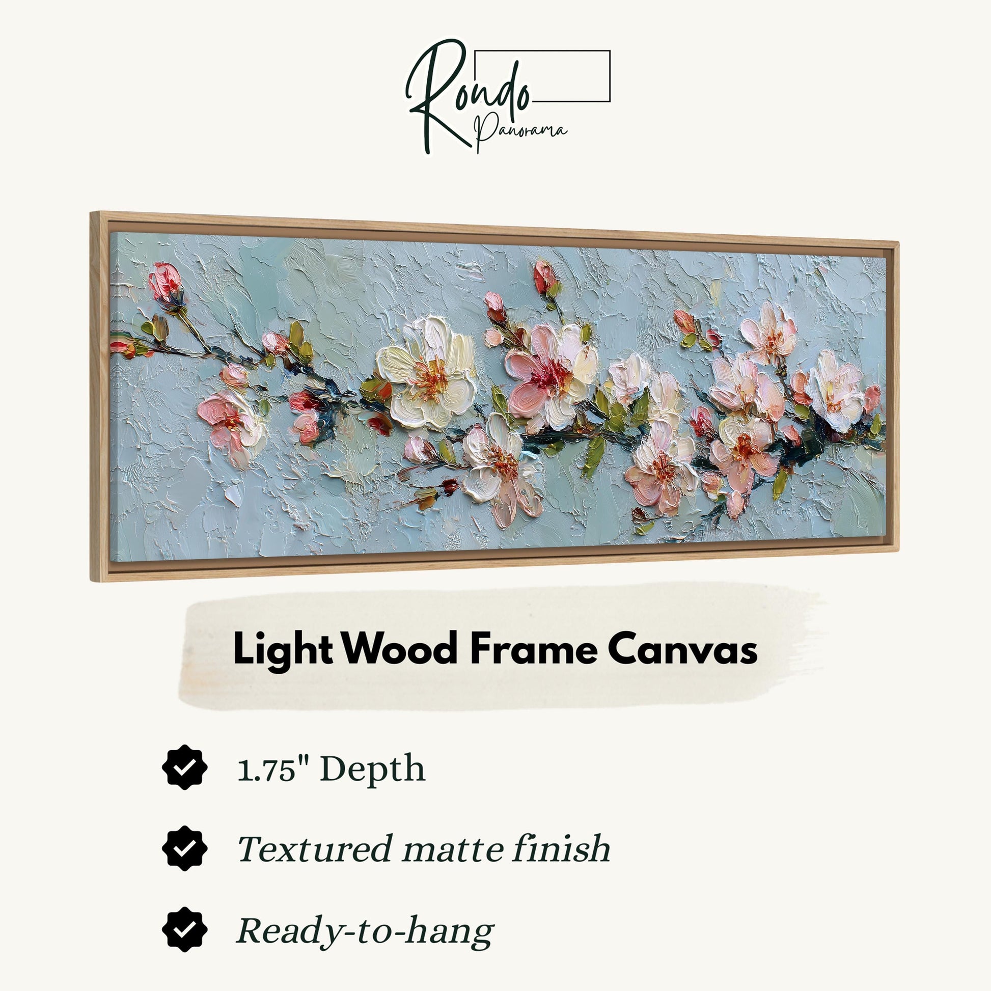 Light wood frame canvas