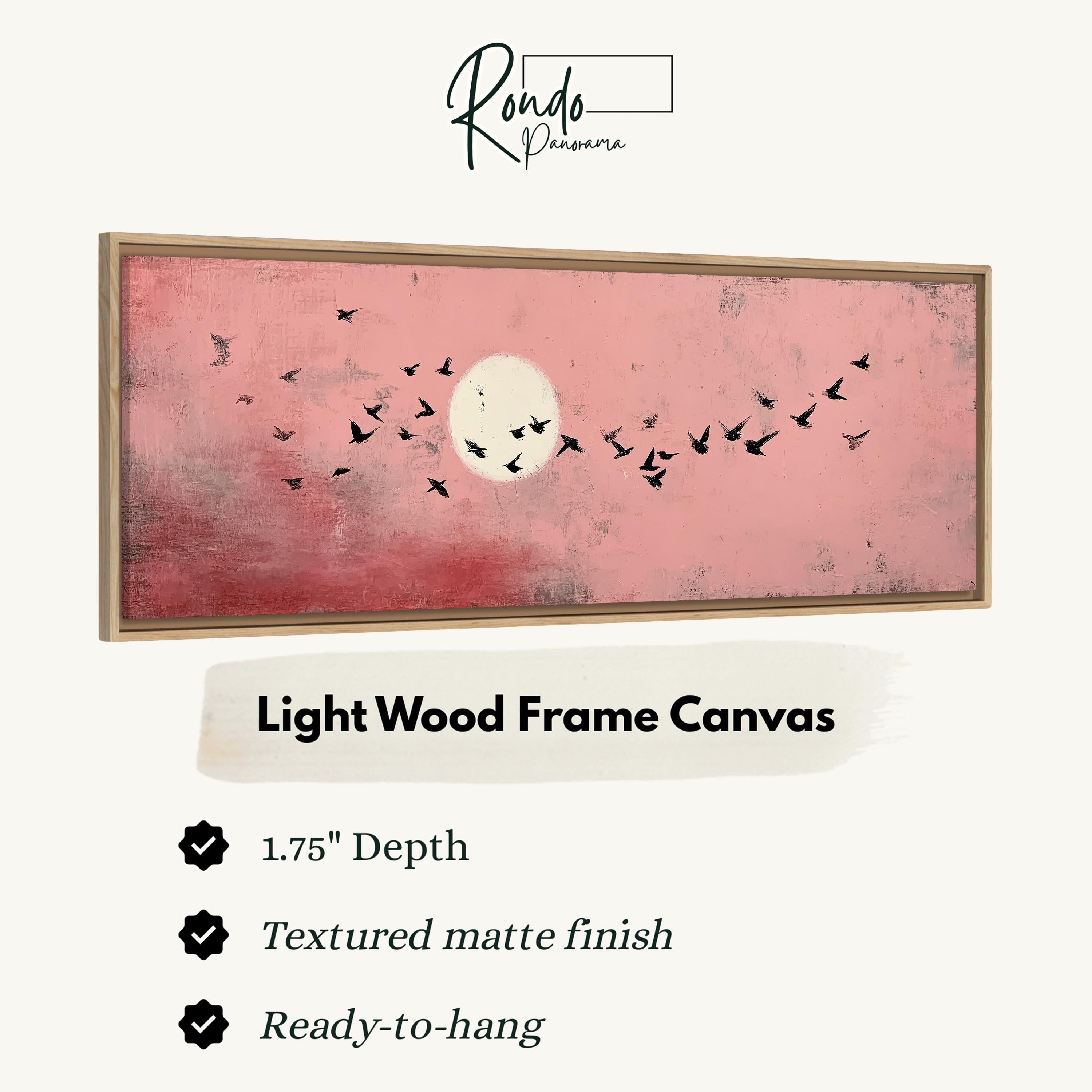 Light wood frame canvas