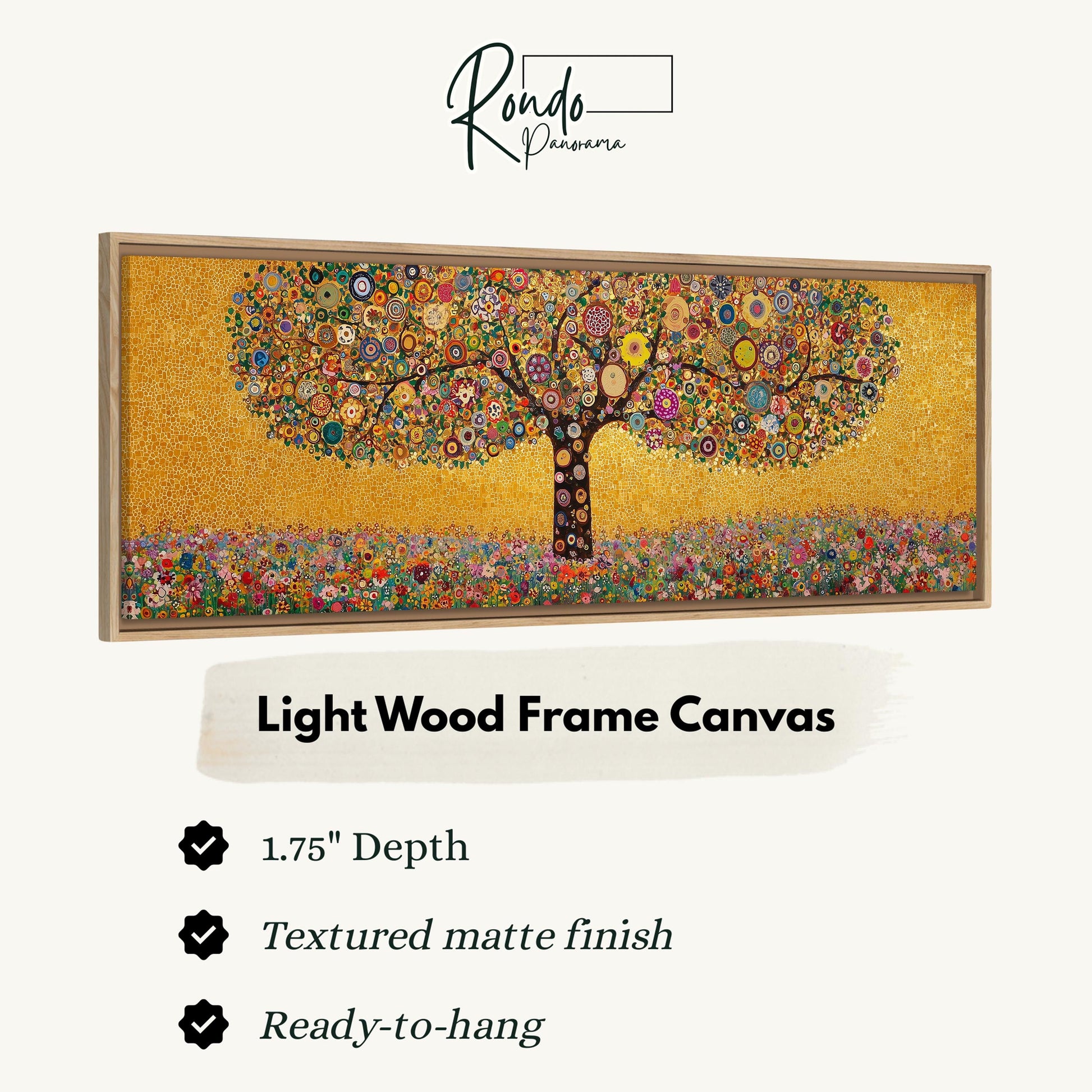 Light wood frame canvas
