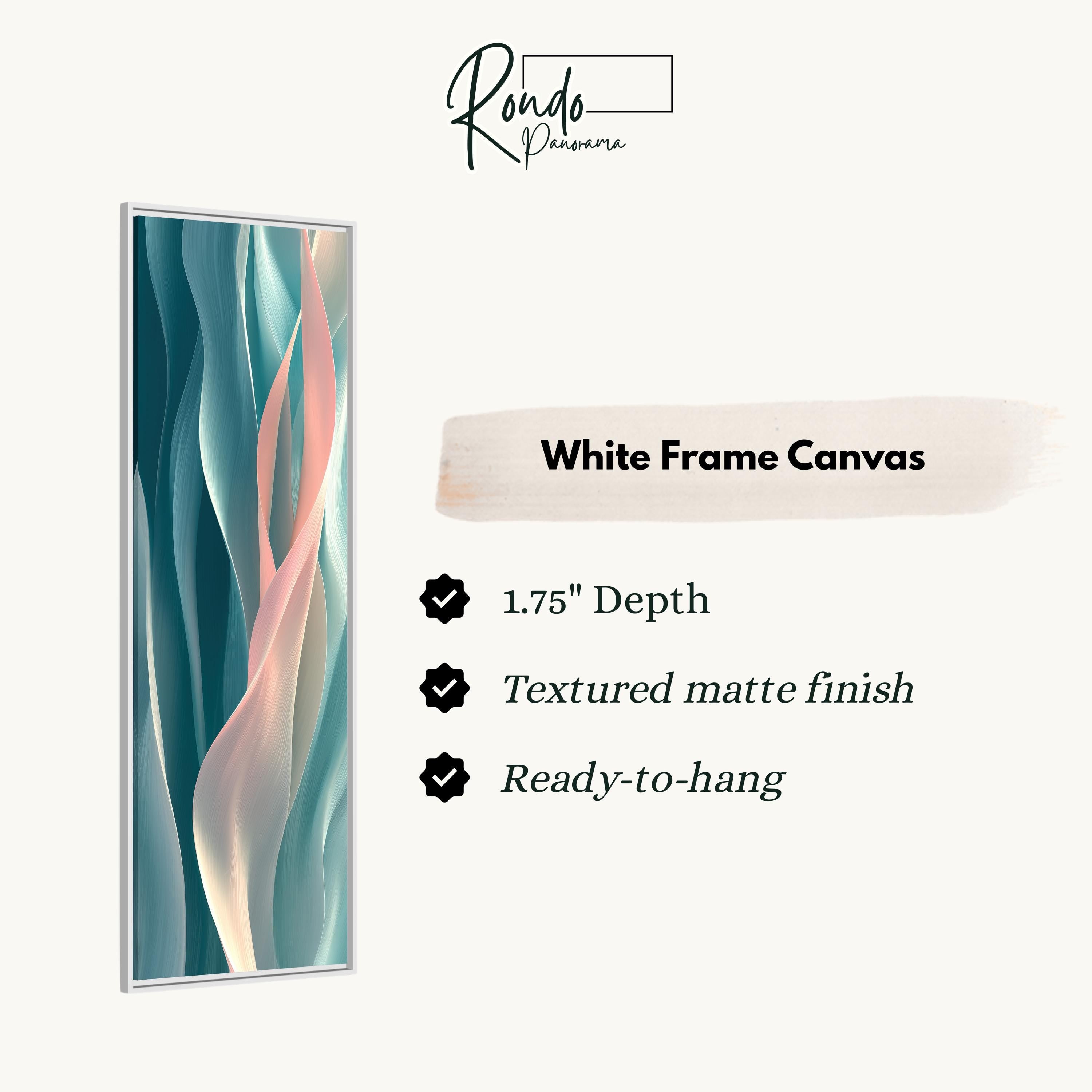 The image is a white frame canvas with a textured matte finish, measuring 1.75" in depth and ready to hang.