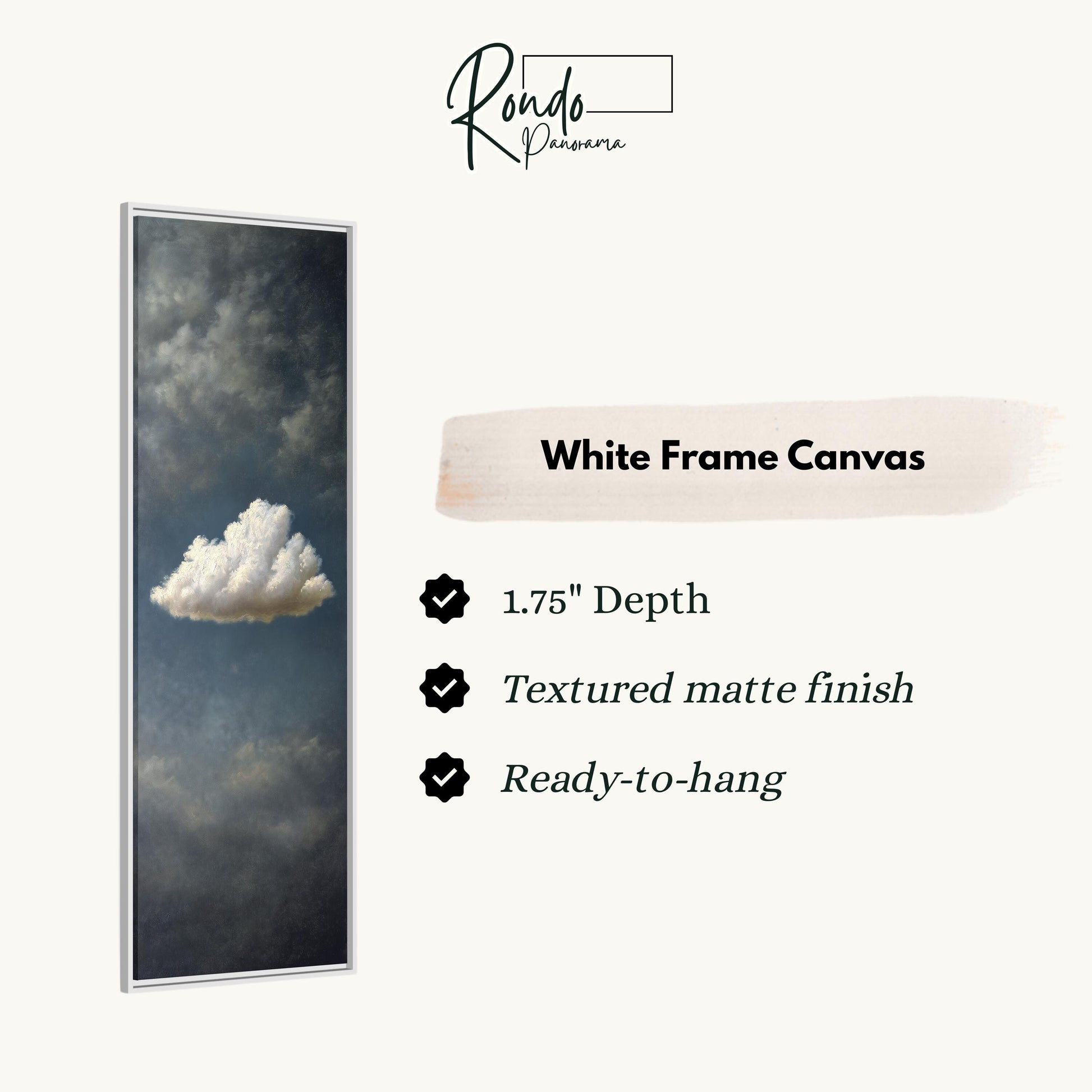 The image is a white frame canvas depicting a cloud against a dark sky.