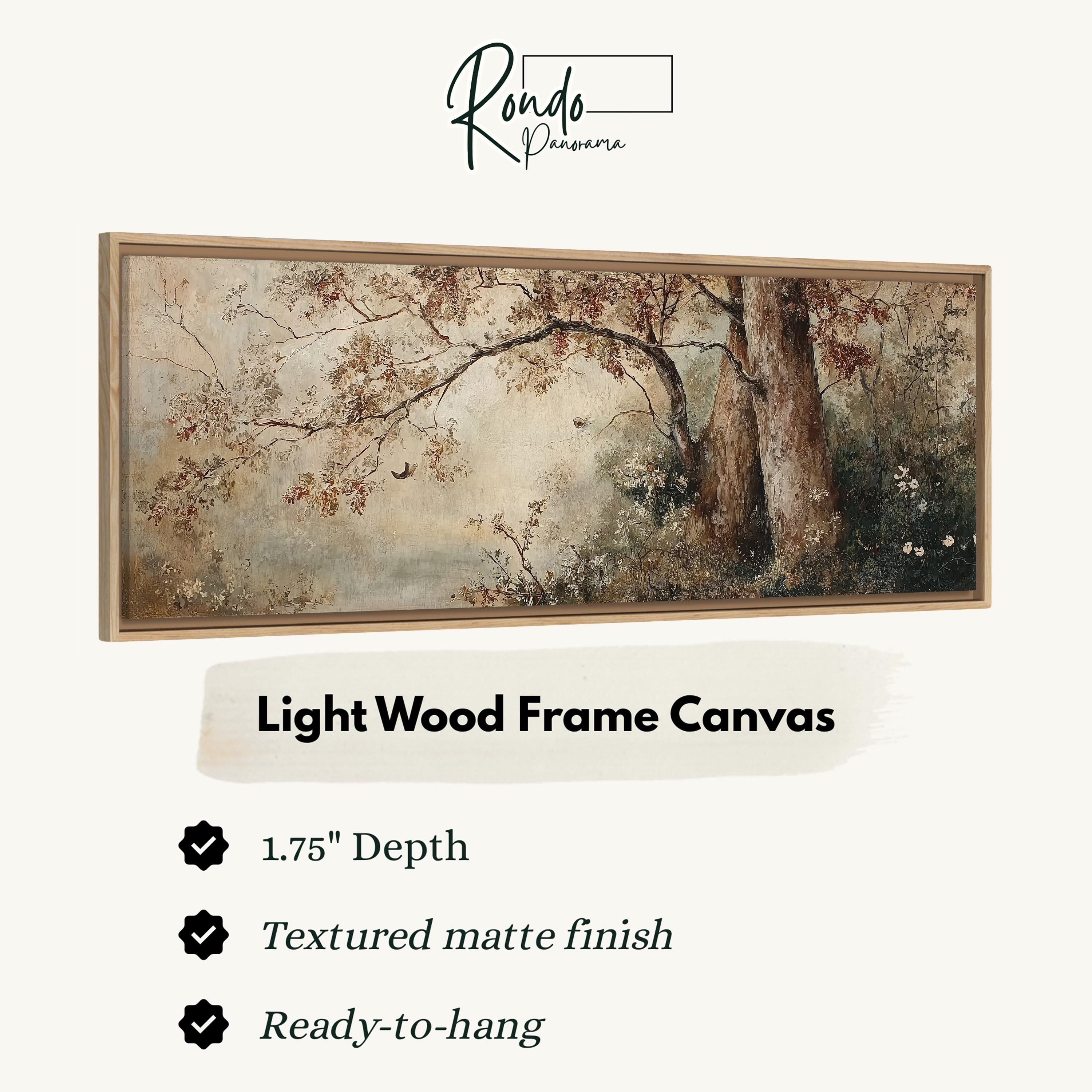 Light wood frame canvas