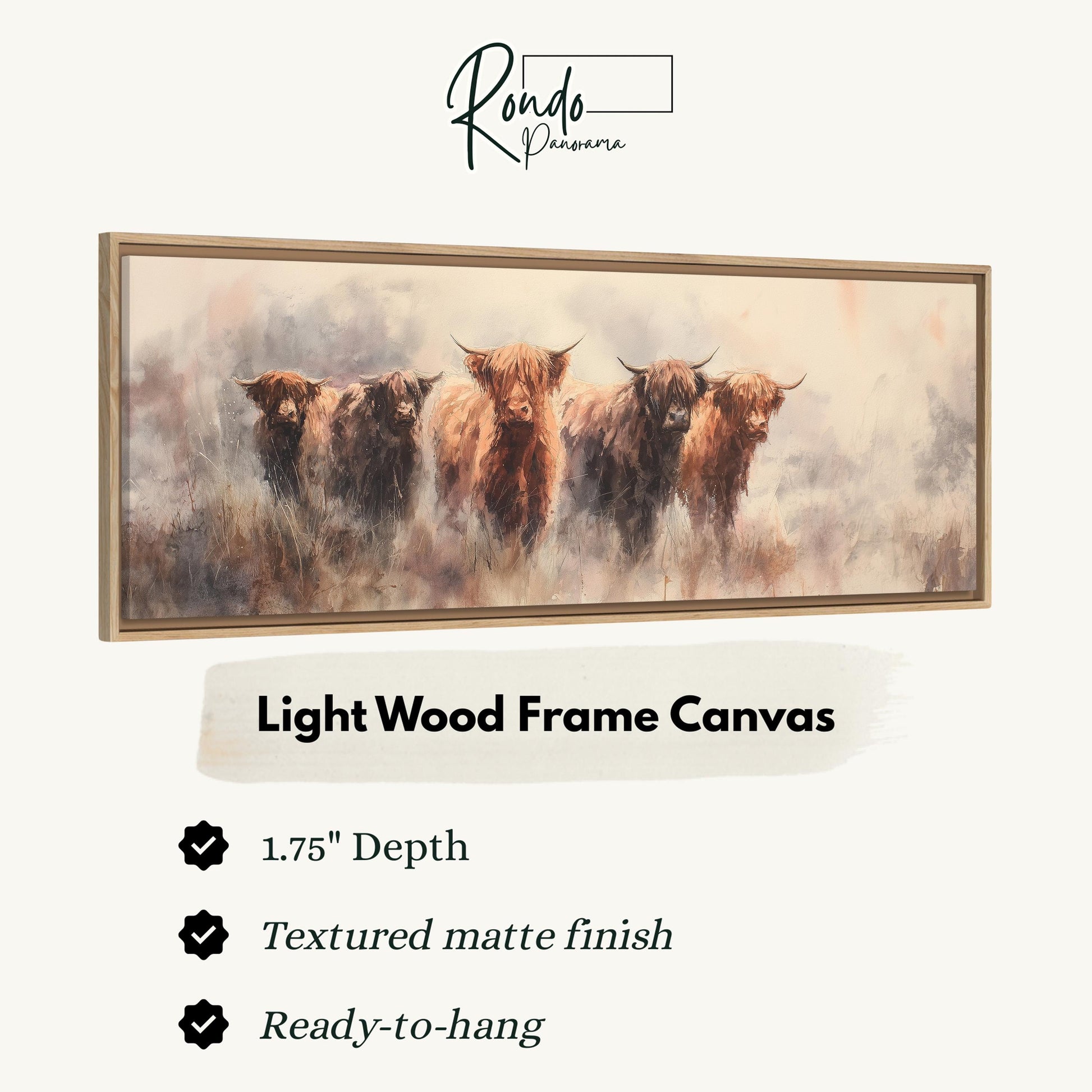 Light wood frame canvas