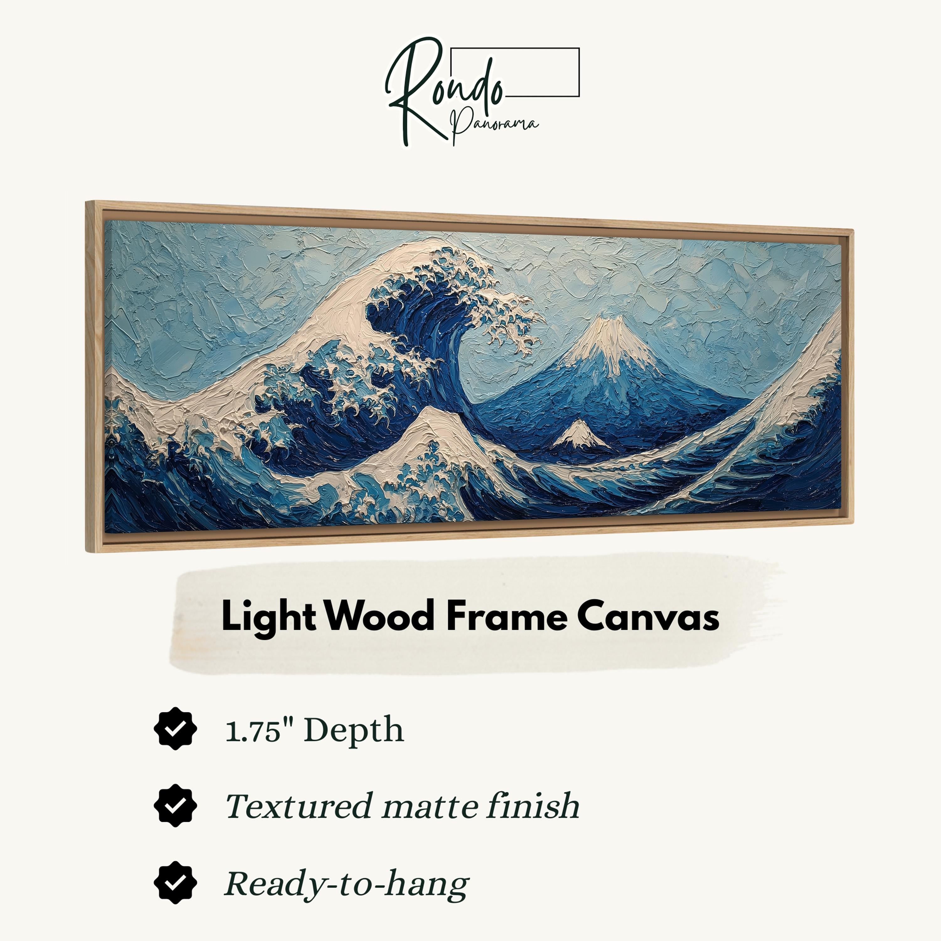 Light wood frame canvas