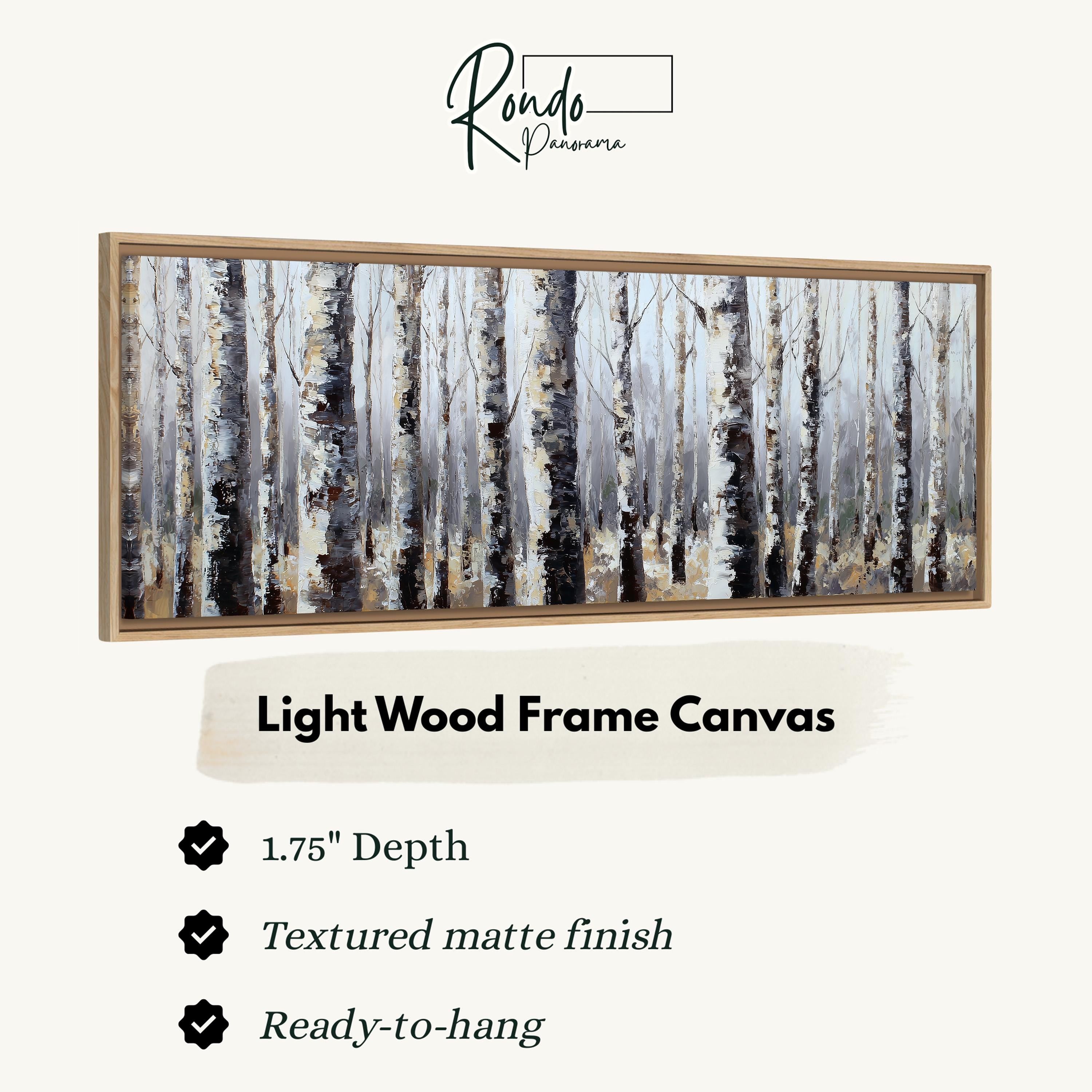 Light wood frame canvas