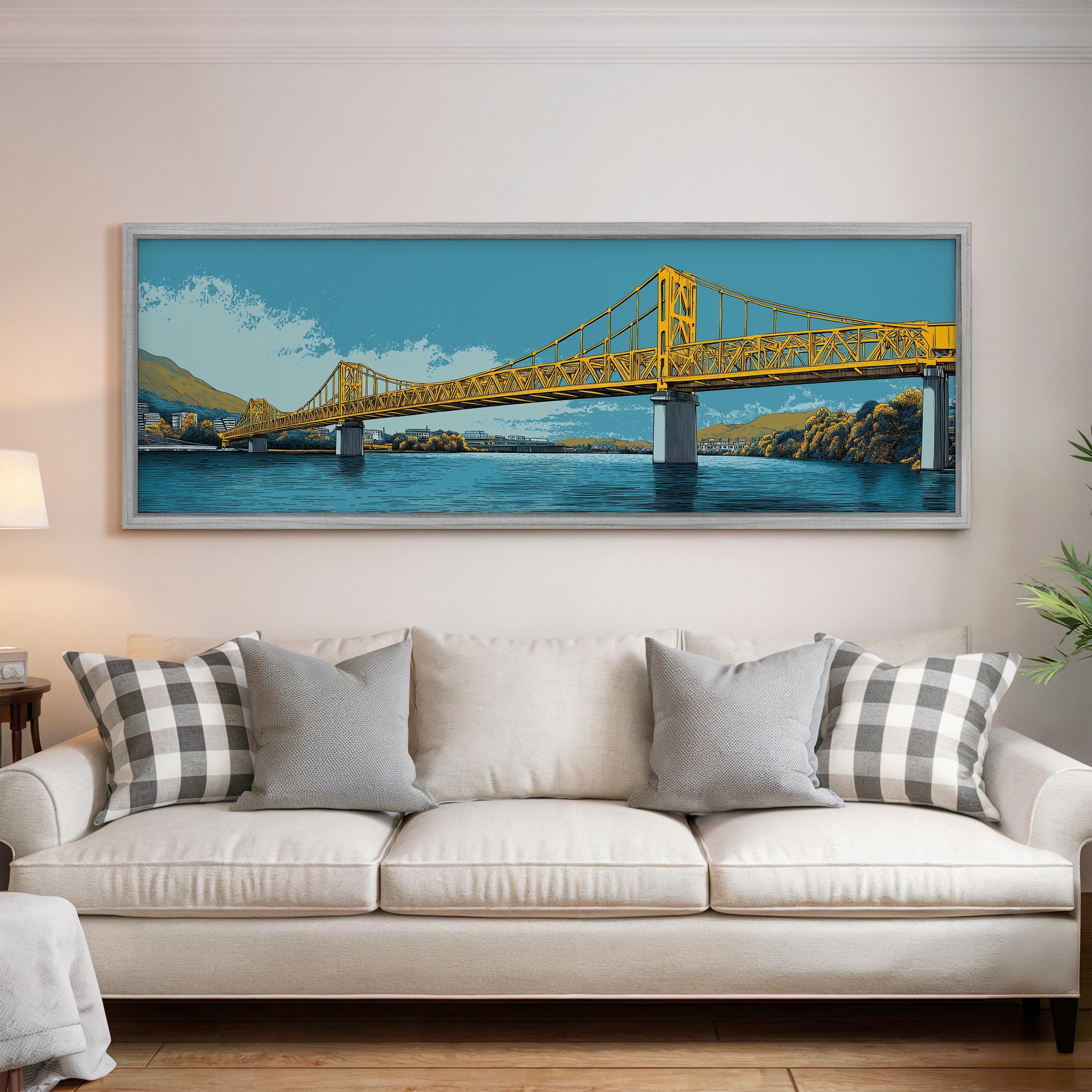 Three Sisters Bridge - Wide Panoramic Canvas