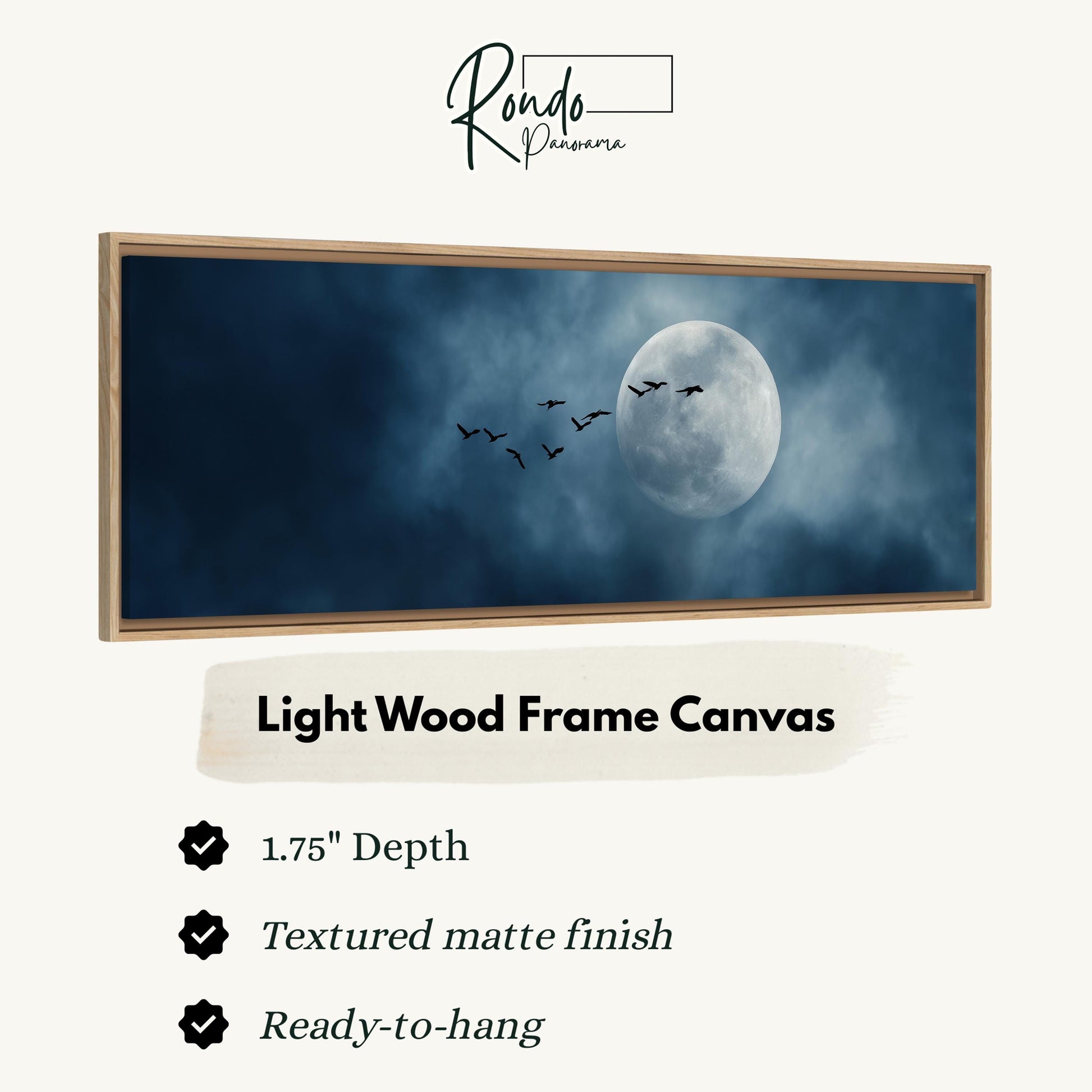 Light wood frame canvas