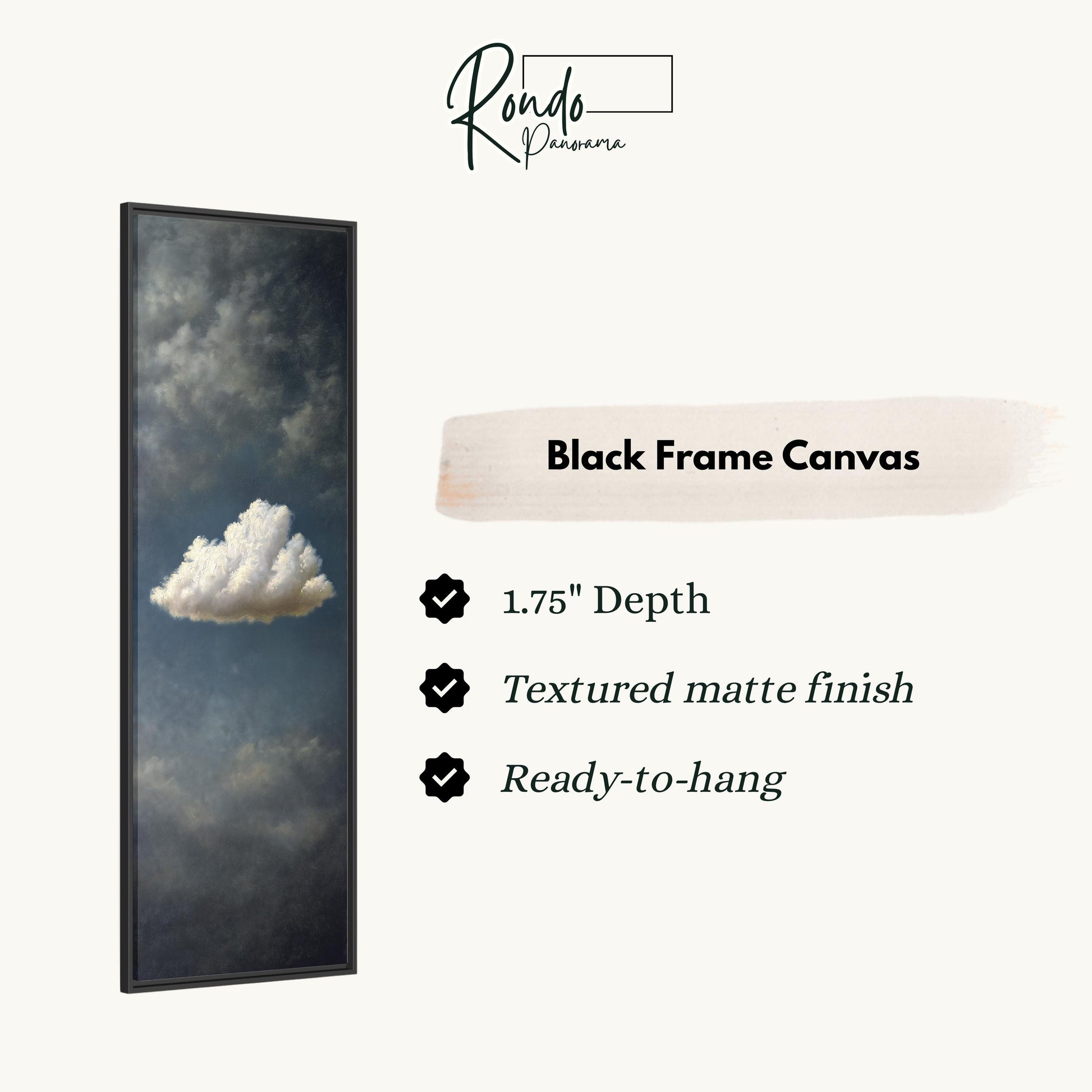 The image is a black frame canvas depicting a cloud against a dark sky background.