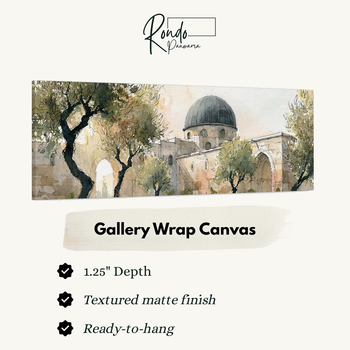 Old stone dome in a sketch style gallery wrap canvas with the image wrapped around the edges
