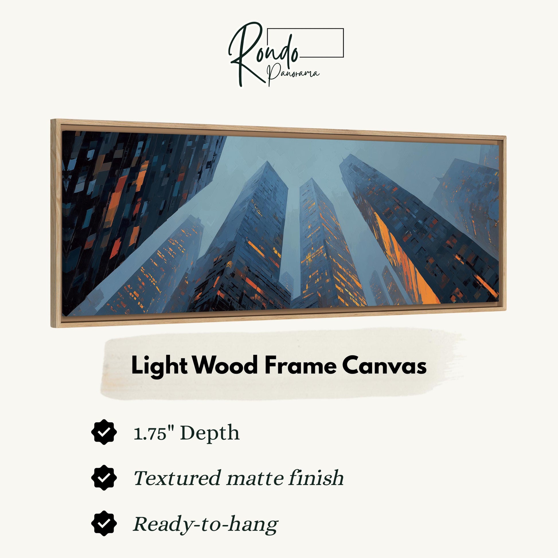 Light wood frame canvas