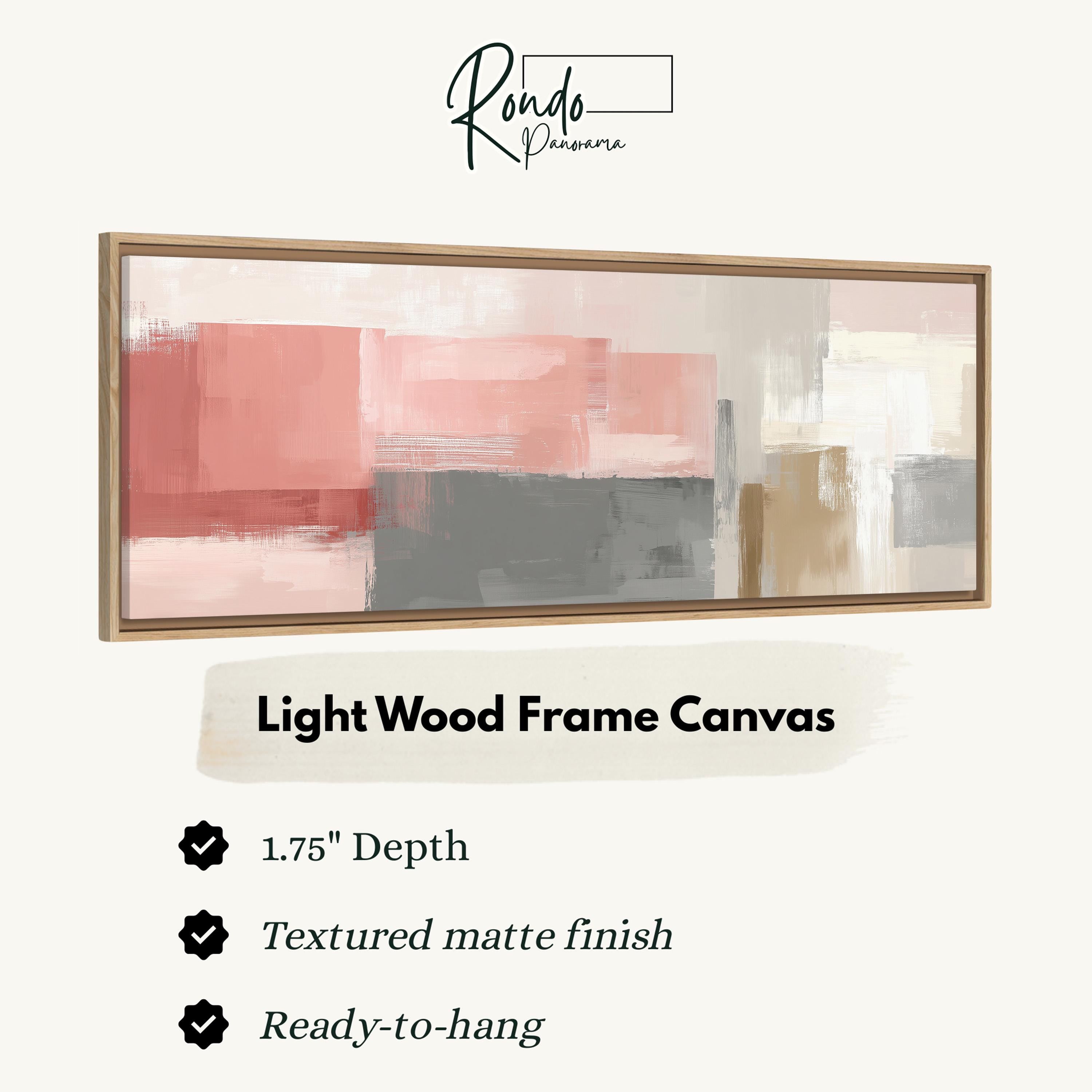 Light wood frame canvas