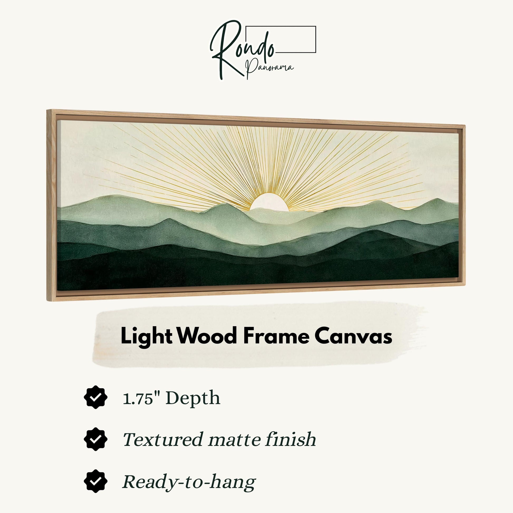 Light wood frame canvas