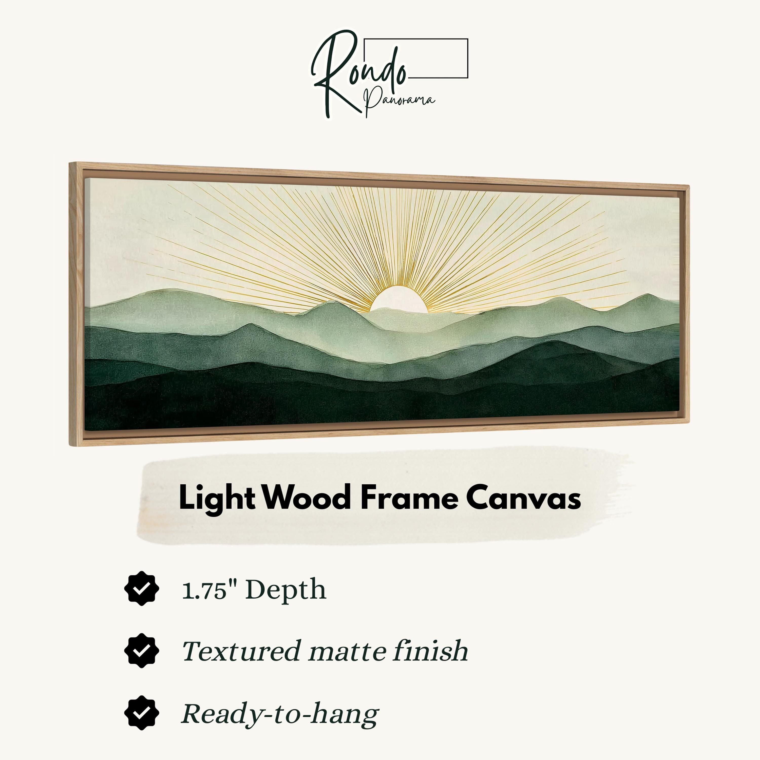 Light wood frame canvas