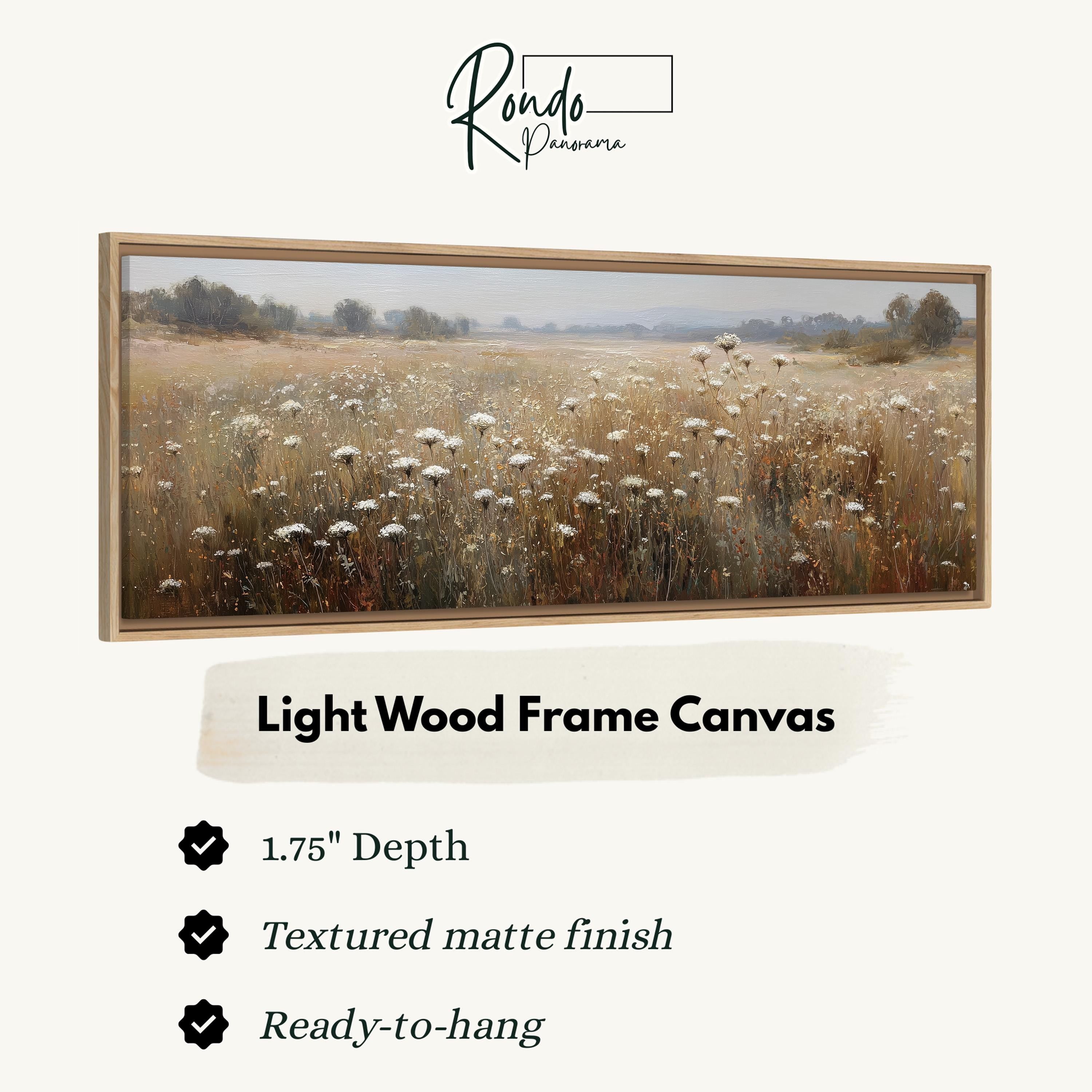 Light wood frame canvas