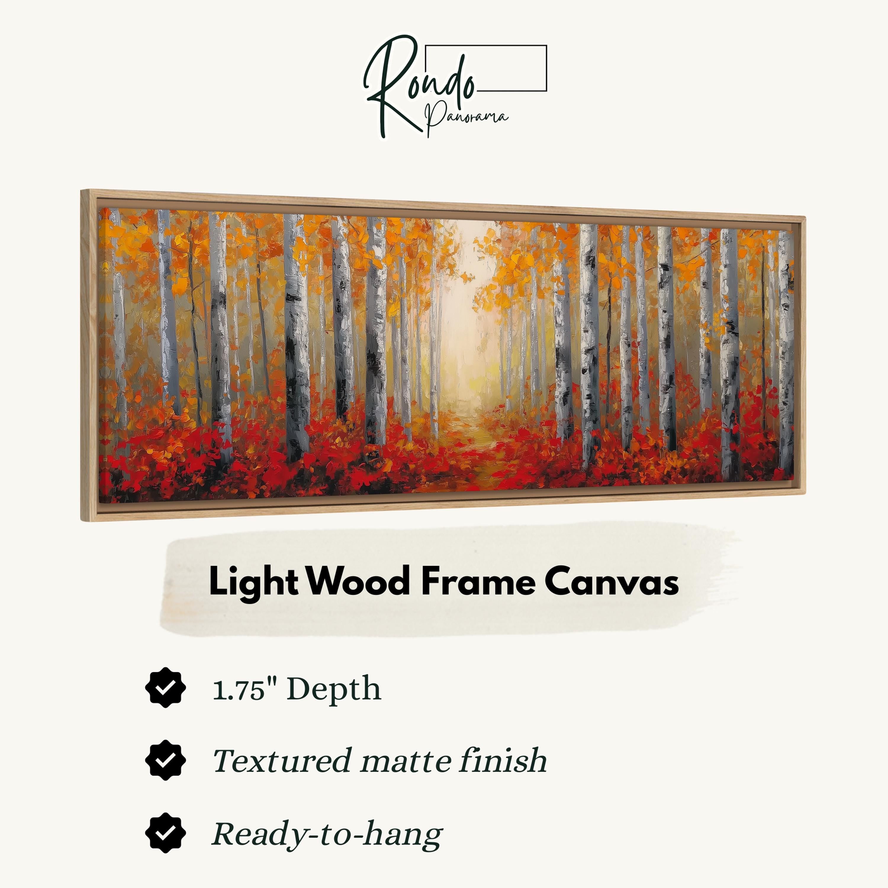 Light wood frame canvas