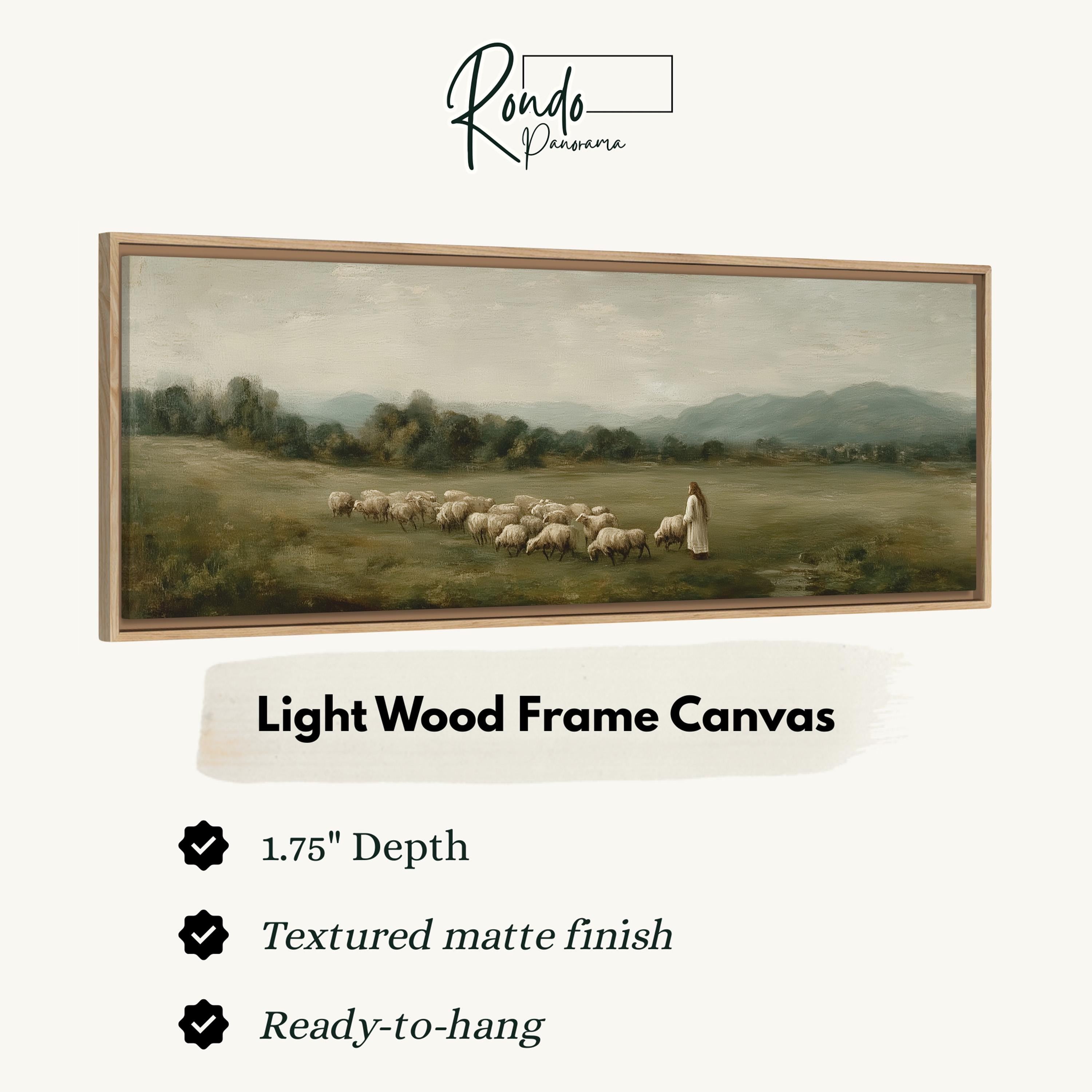 Light wood frame canvas