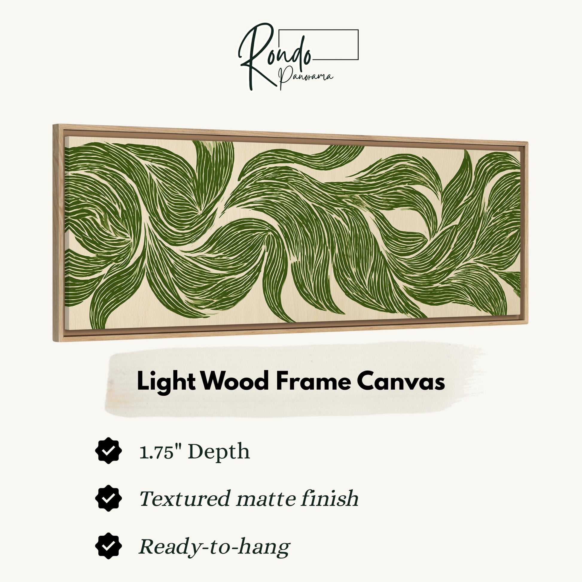 Light wood frame canvas