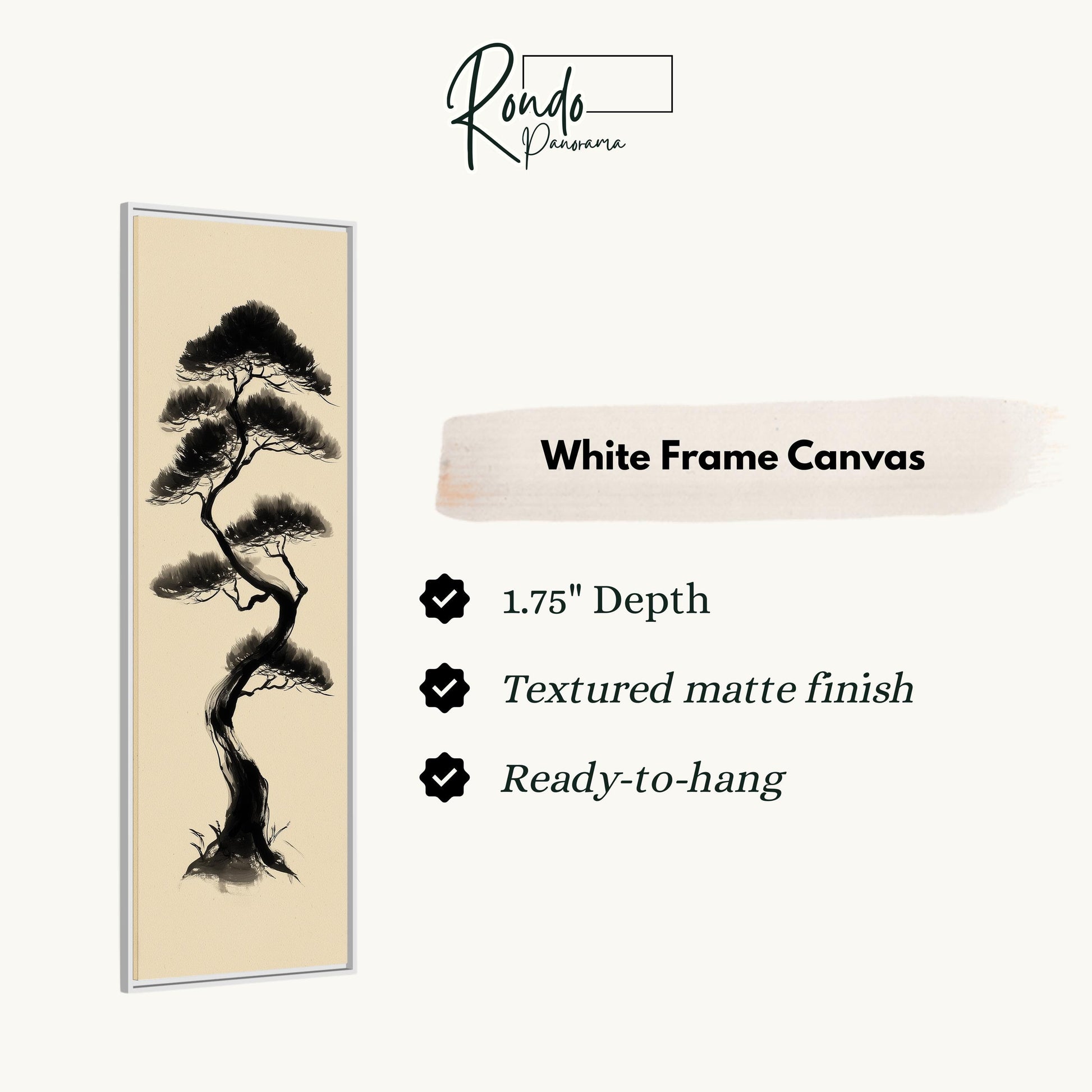 The image is a white frame canvas with a black tree illustration on it.