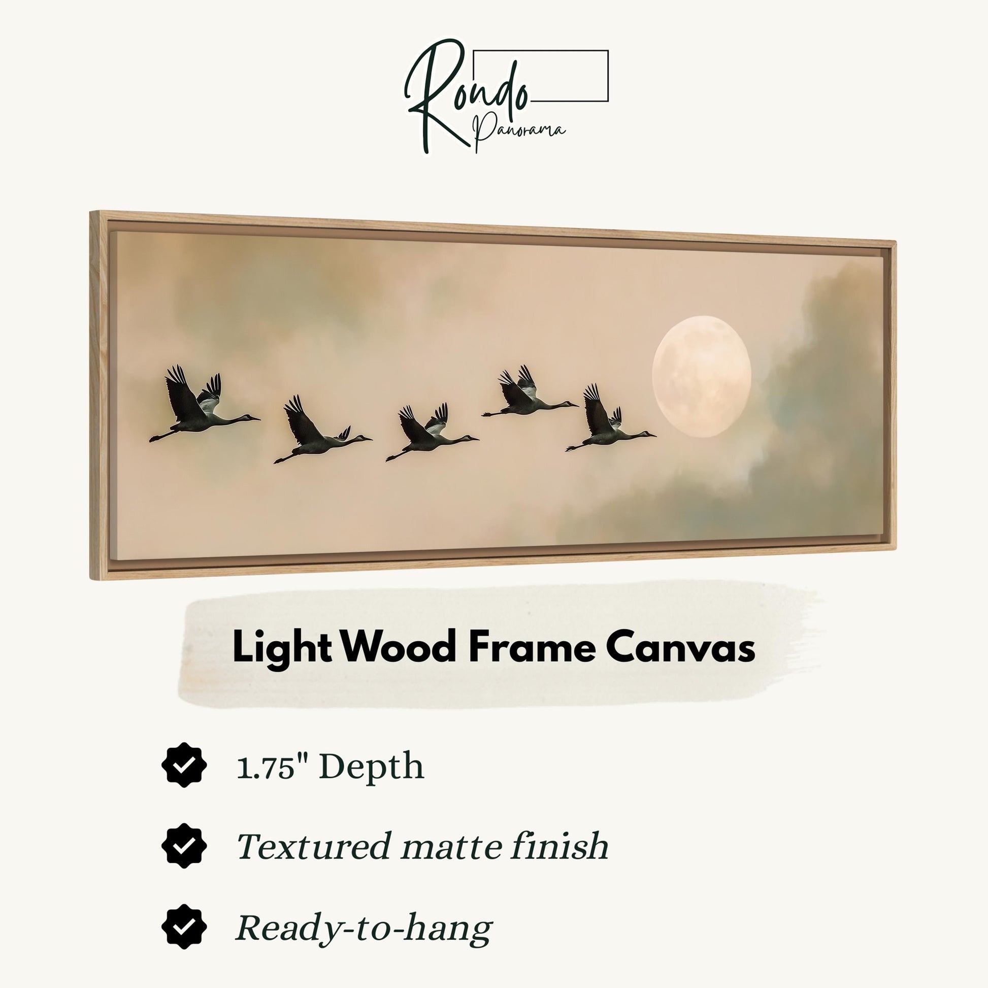 Light wood frame canvas