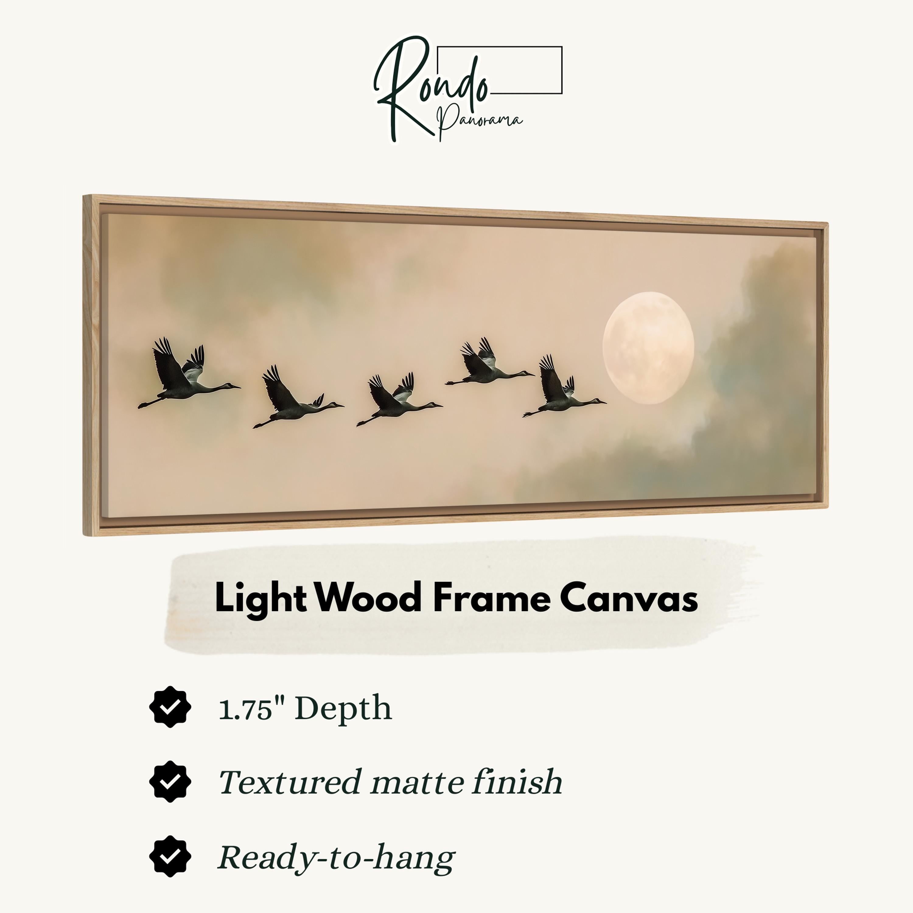 Light wood frame canvas