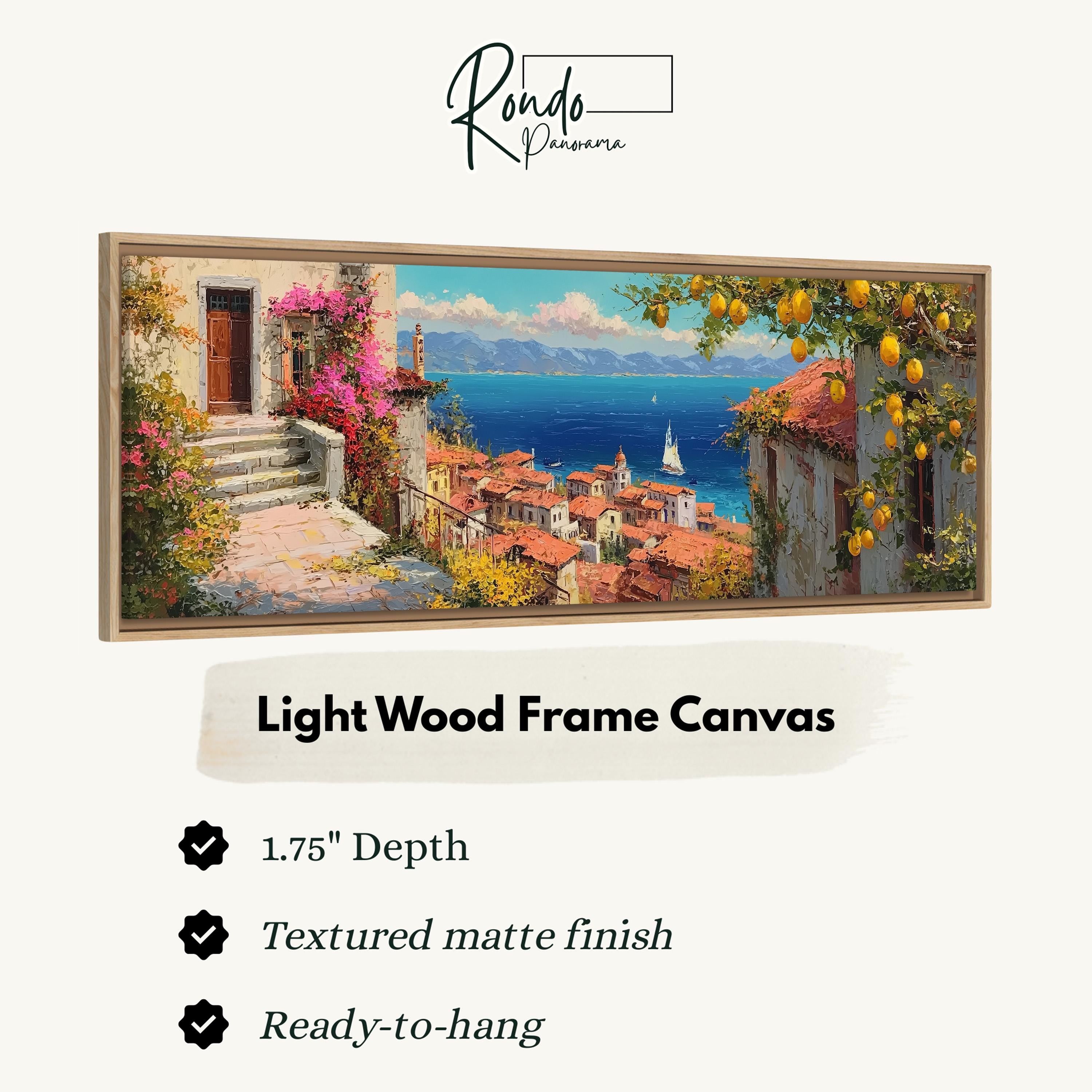 Light wood frame canvas