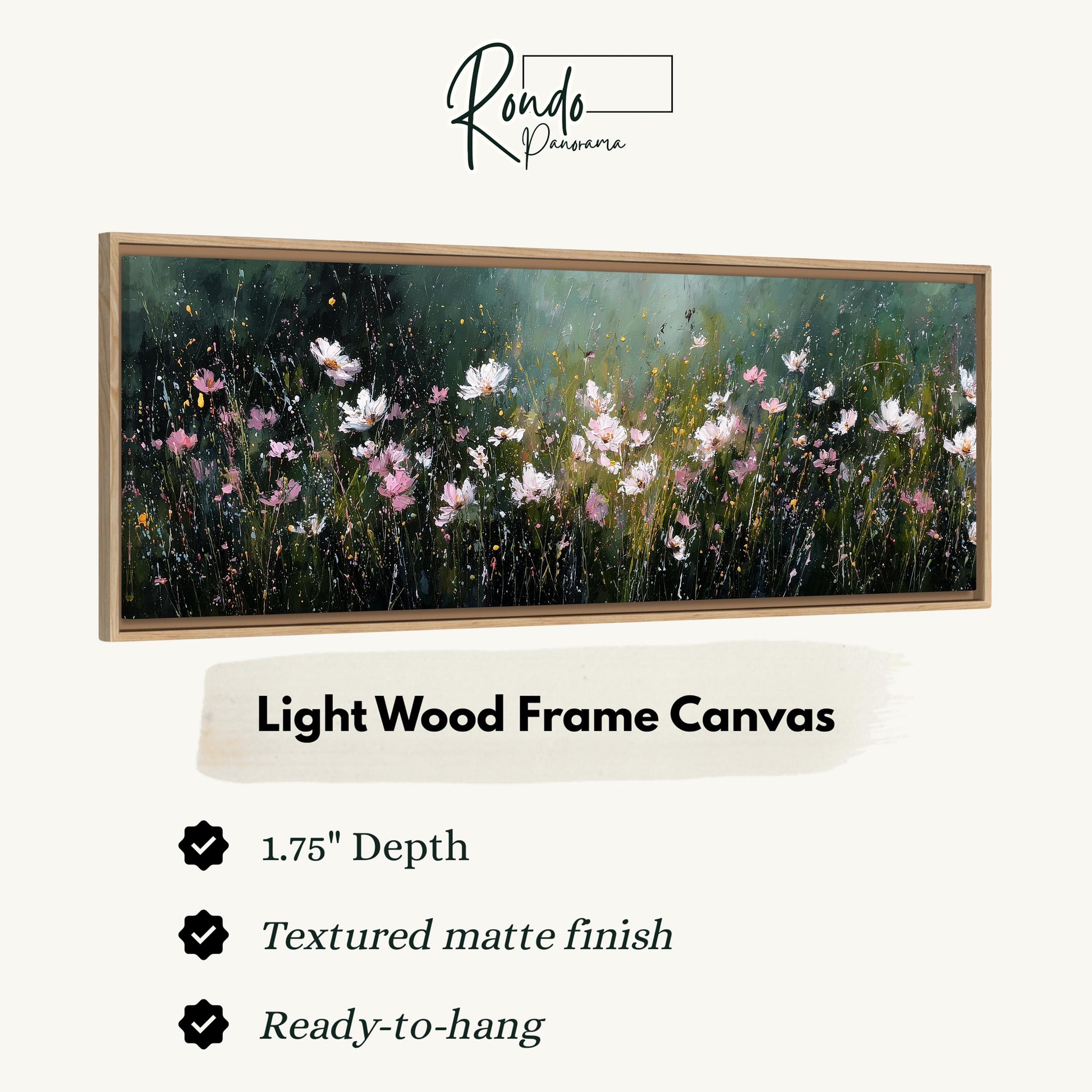 Light wood frame canvas