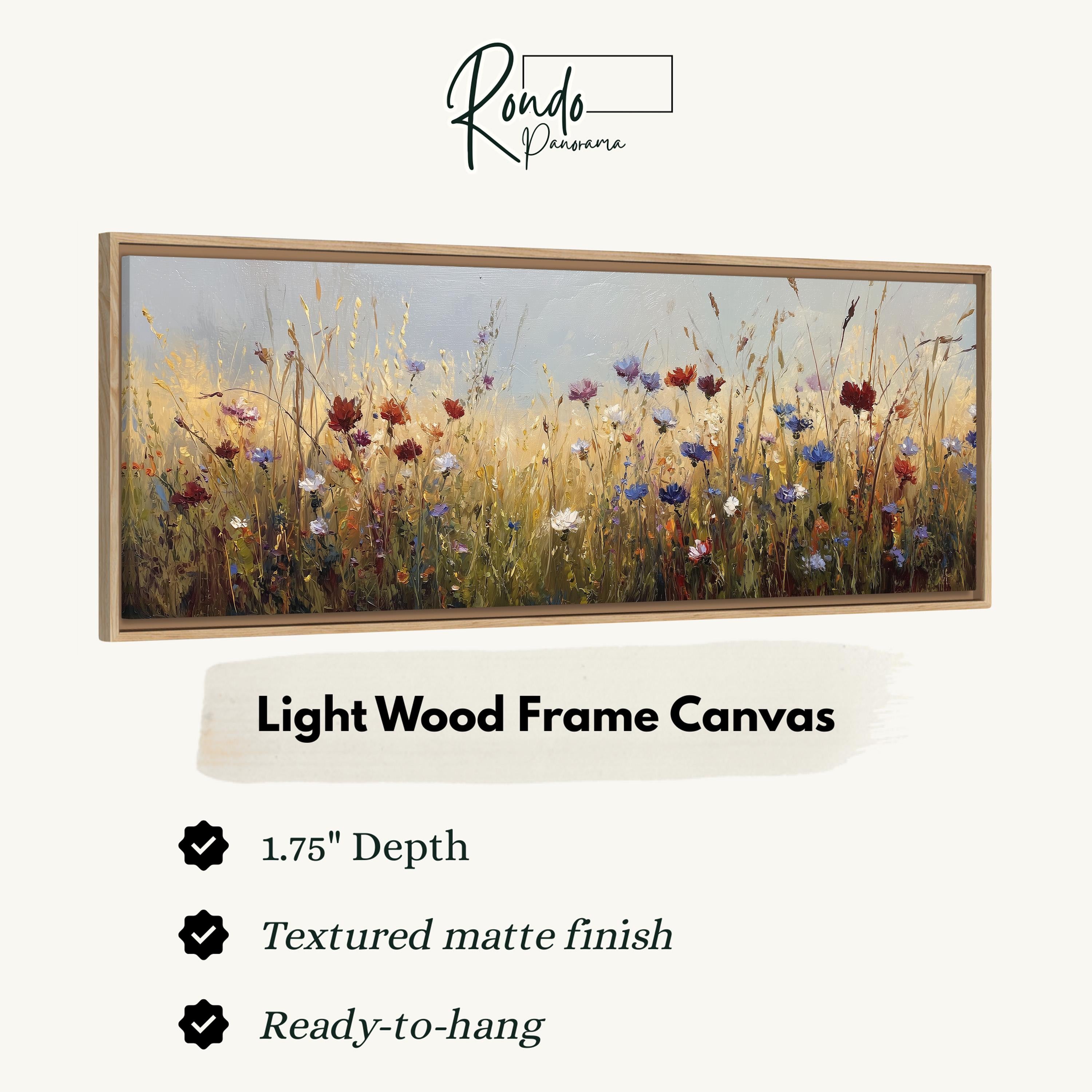 Light wood frame canvas