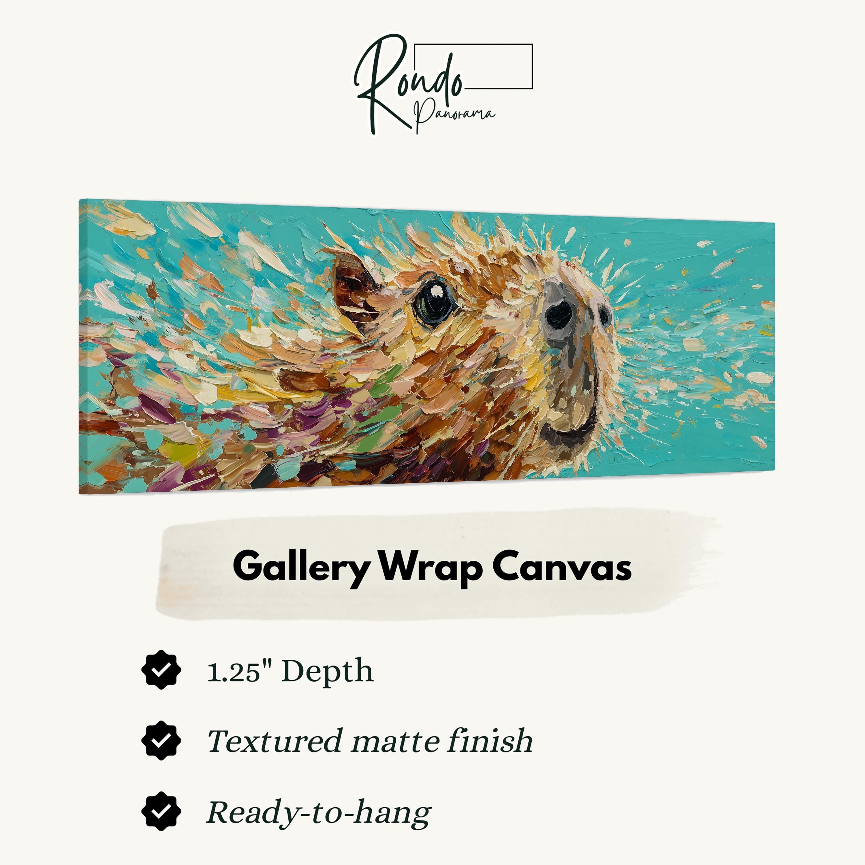 Abstract Capybara - Wide Panoramic Wall Art