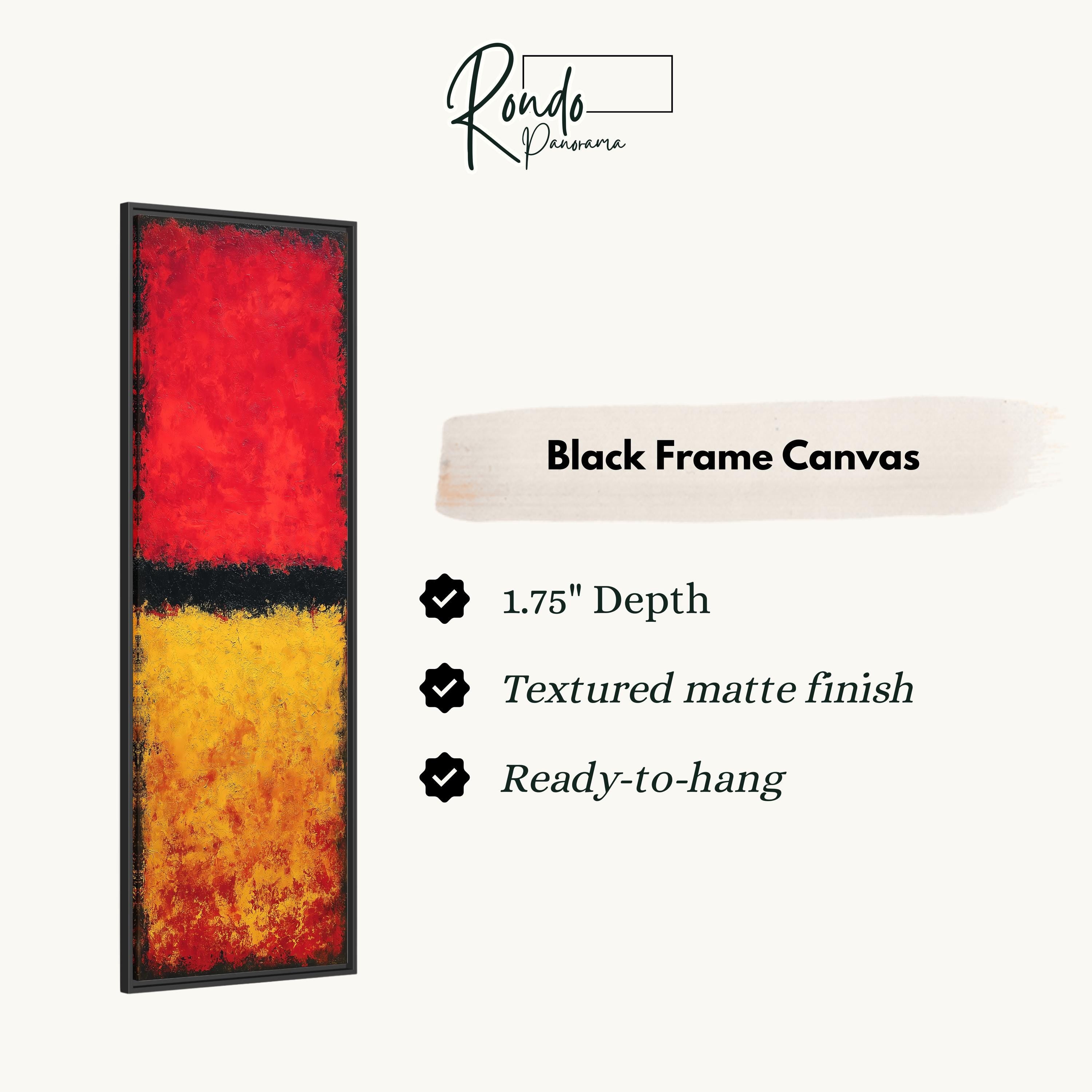 Red Yellow Abstract - Vertical Color Field Canvas – RondoPanorama