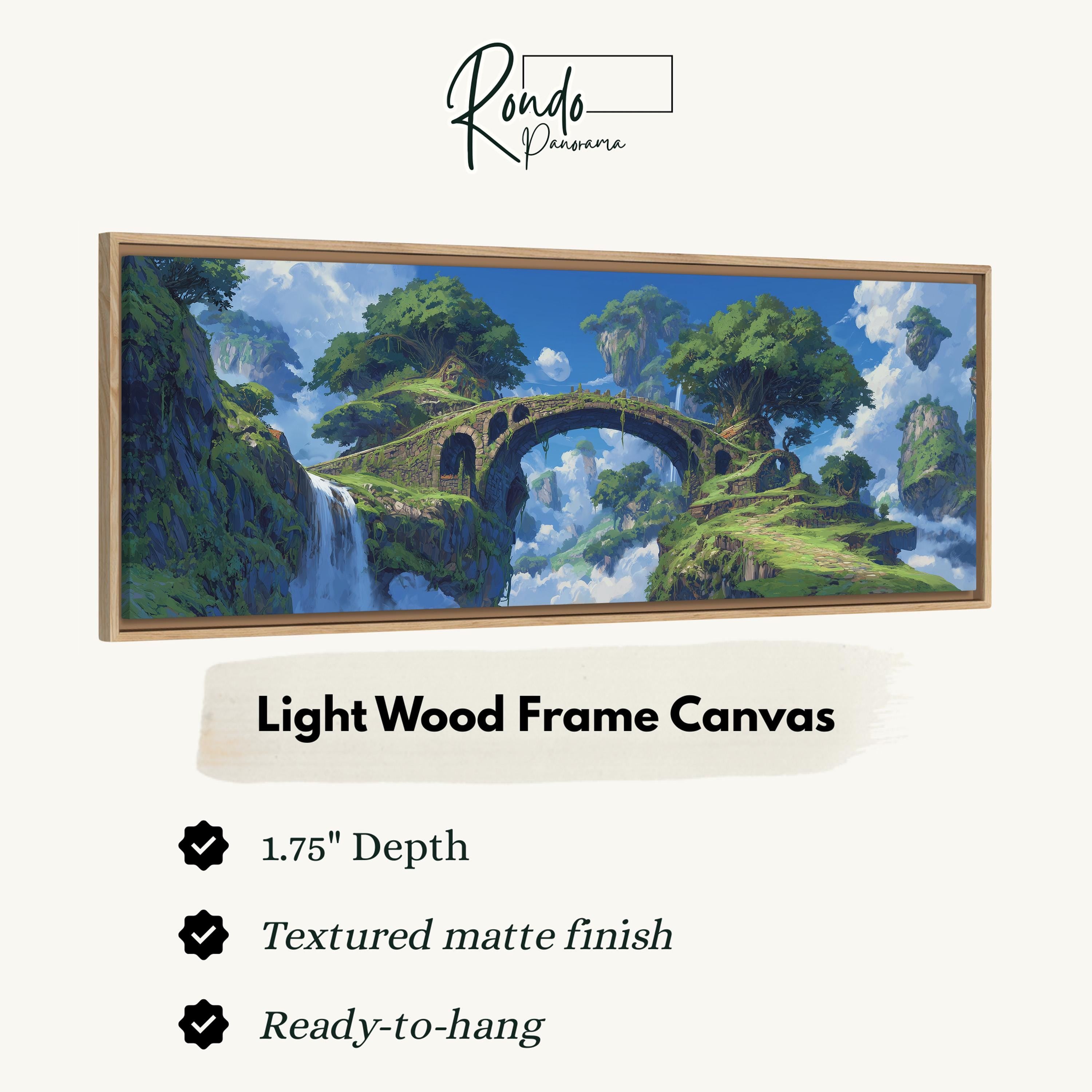 Light wood frame canvas