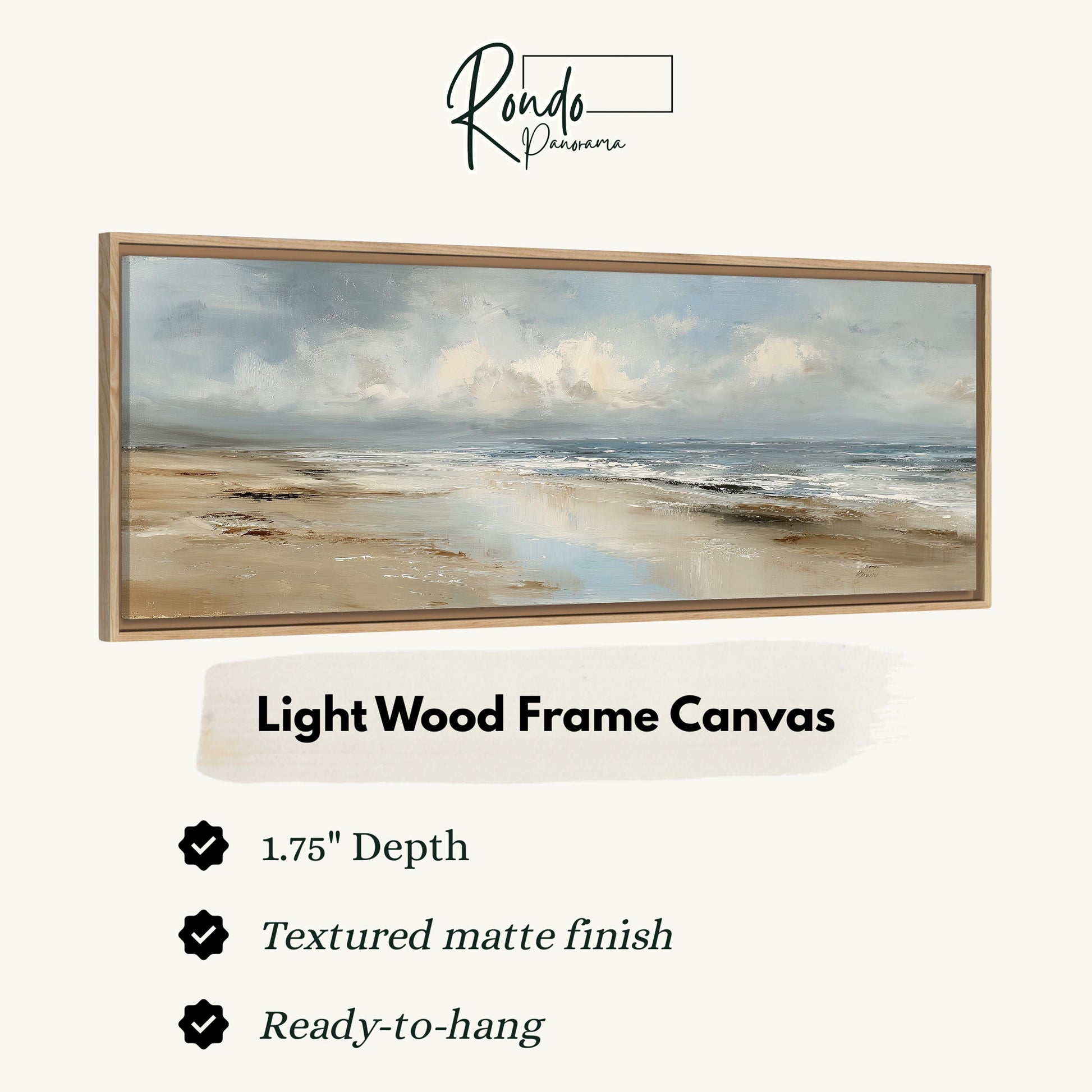 Light wood frame canvas