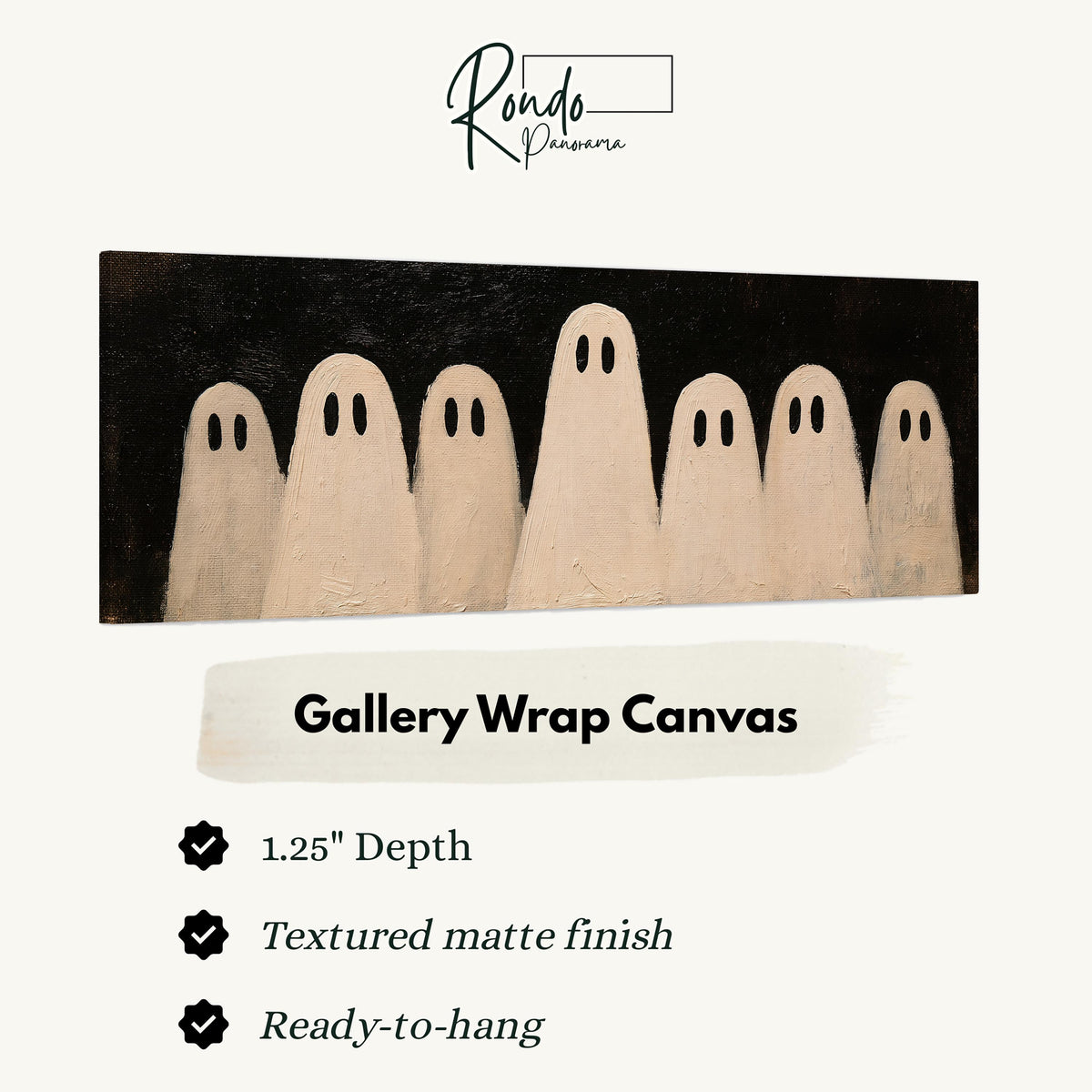 Friendly ghost gang gallery wrap canvas with the image wrapped around the edges
