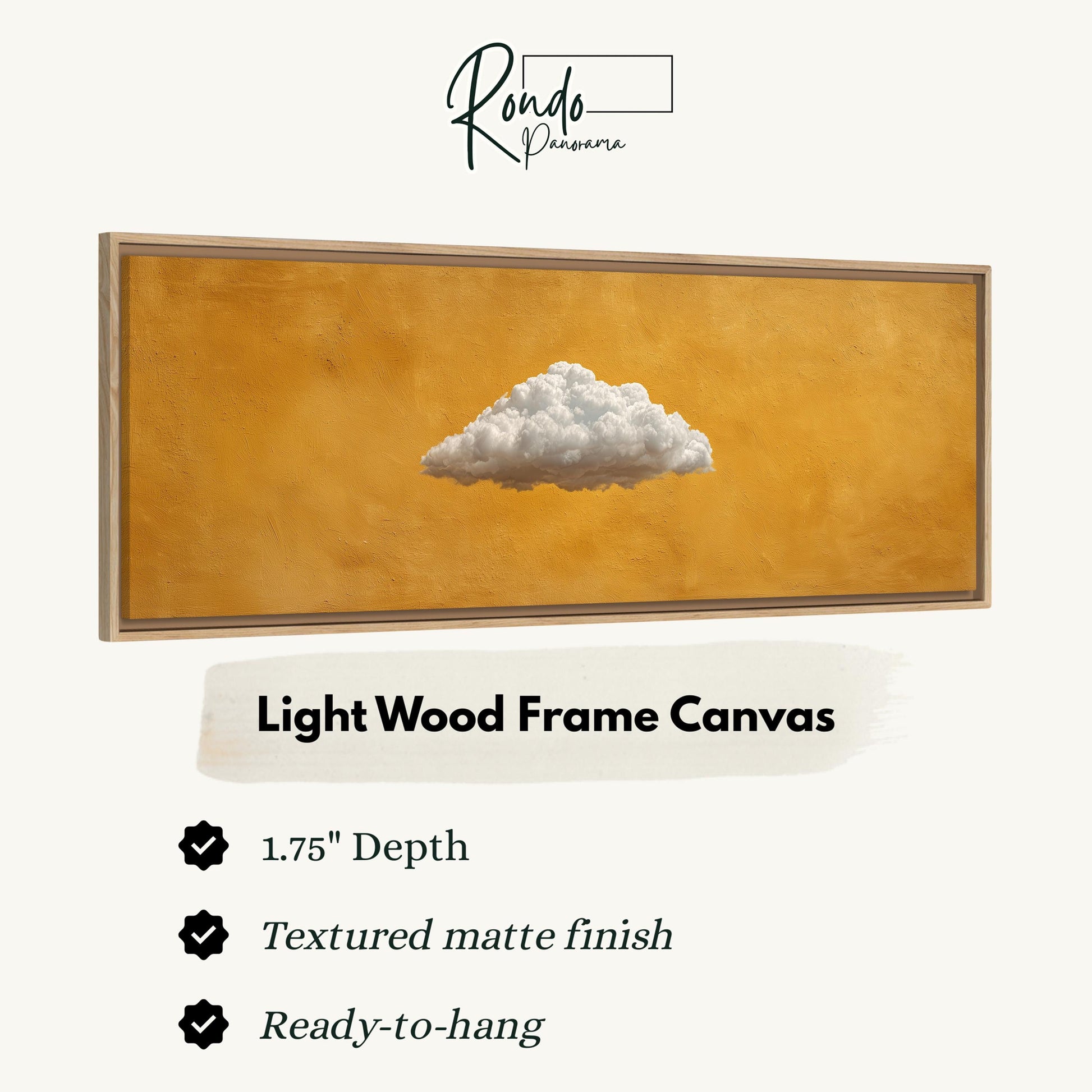 Light wood frame canvas