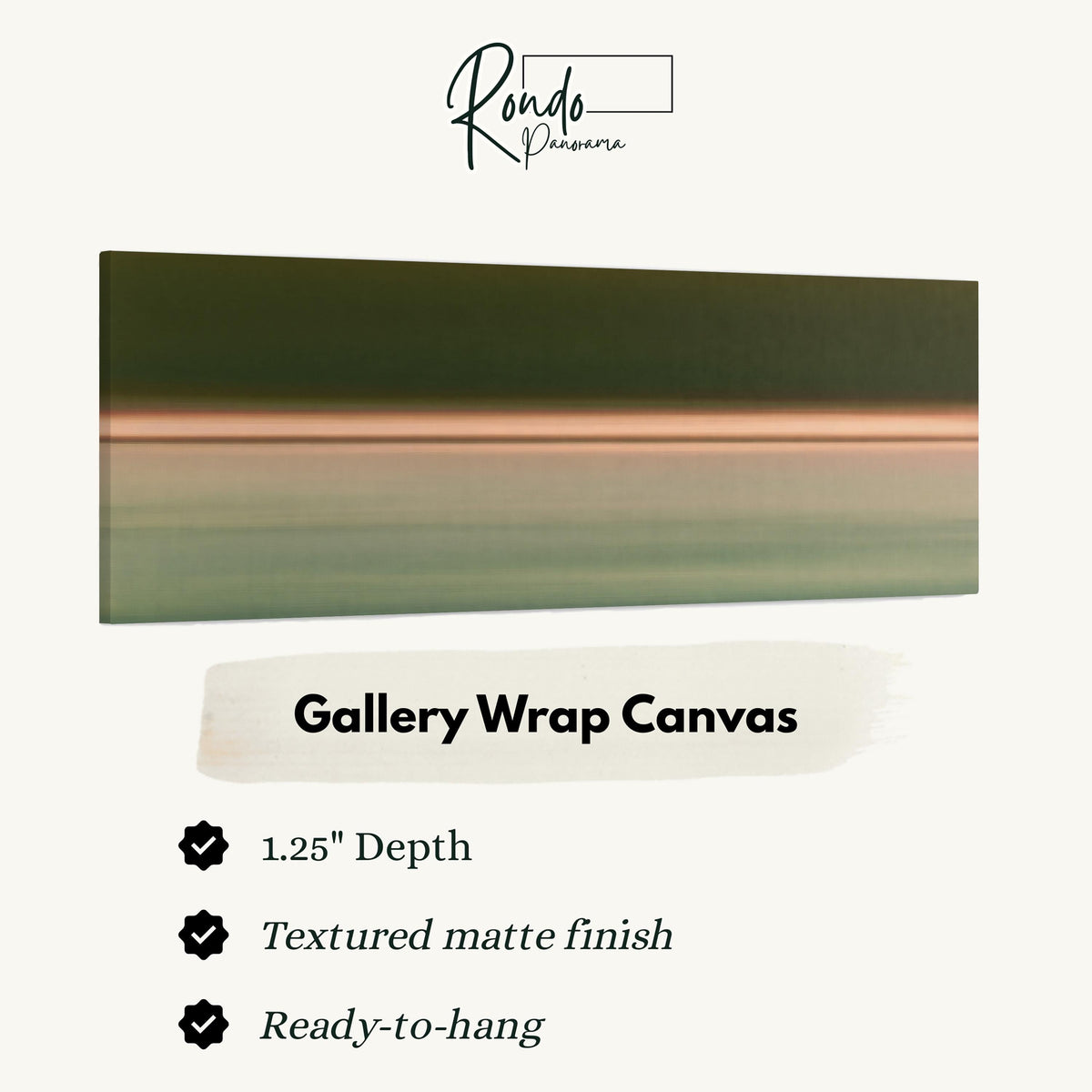 Minimalist dusk horizon gradient gallery wrap canvas with the image wrapped around the edges