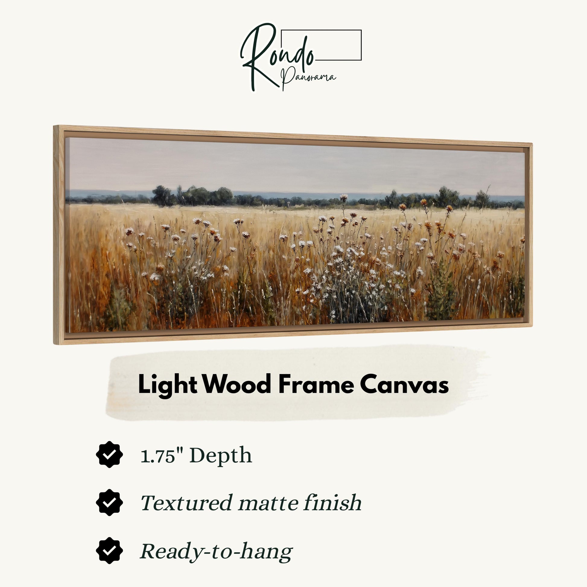 Light wood frame canvas