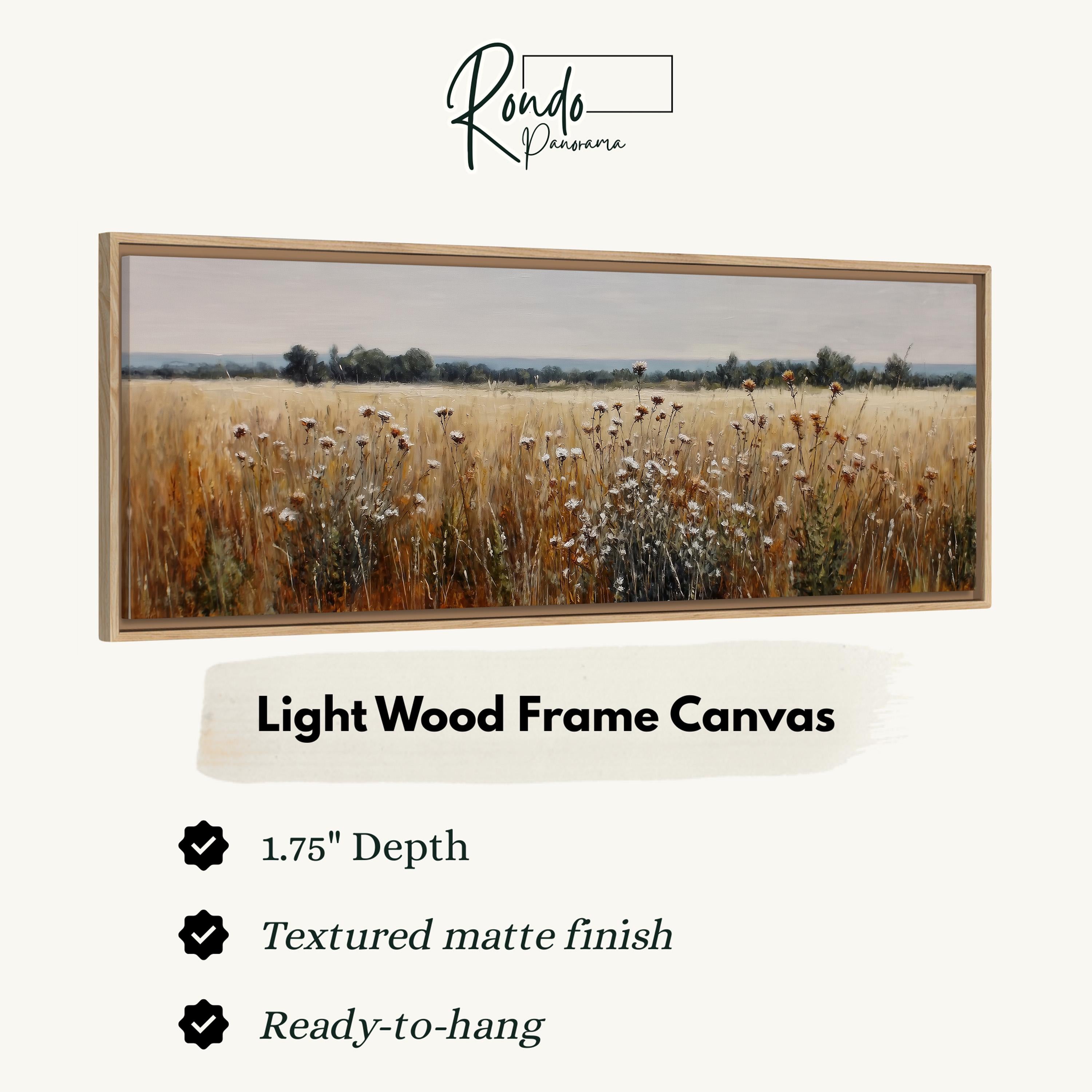 Light wood frame canvas