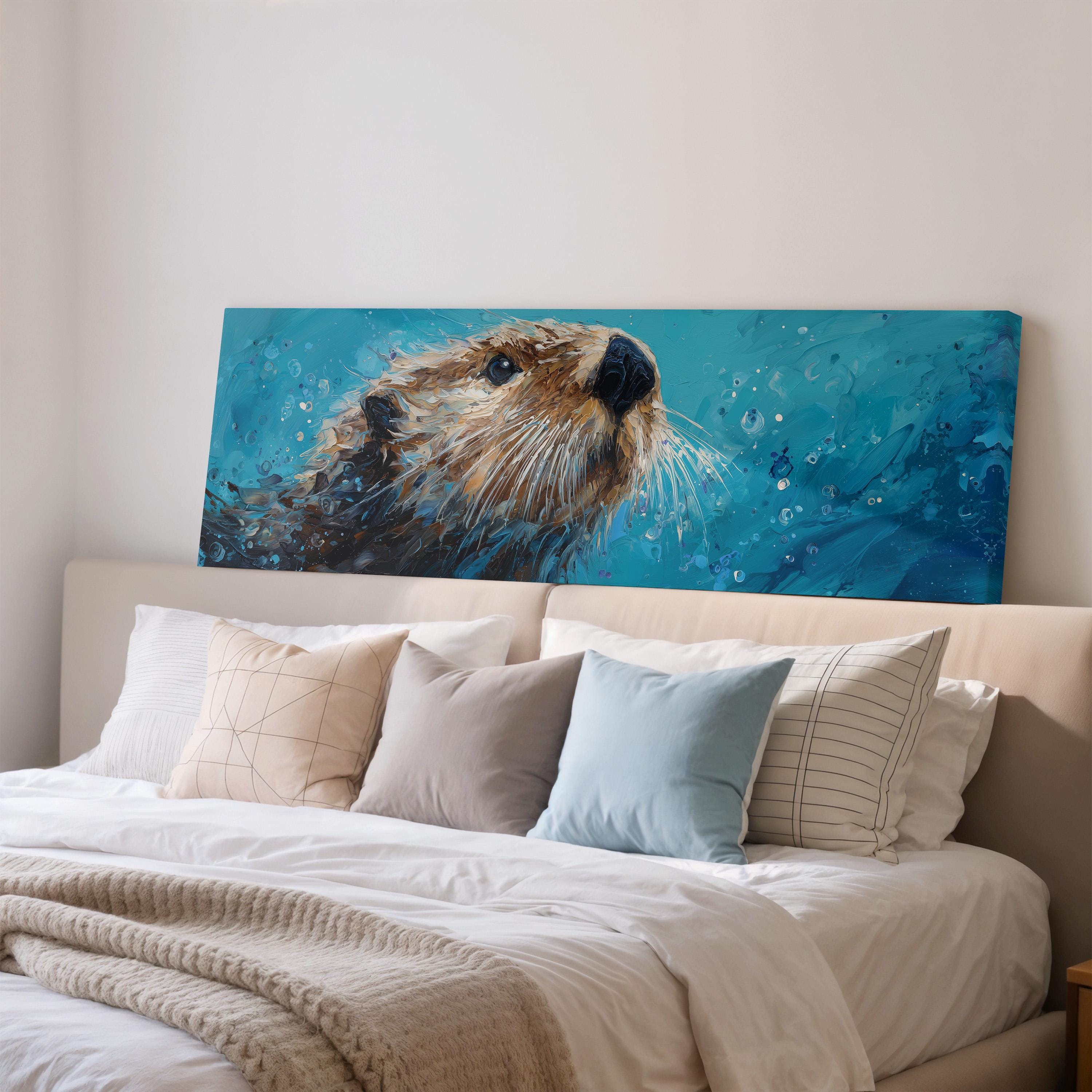 Abstract Sea Otter - Wide Panoramic Canvas