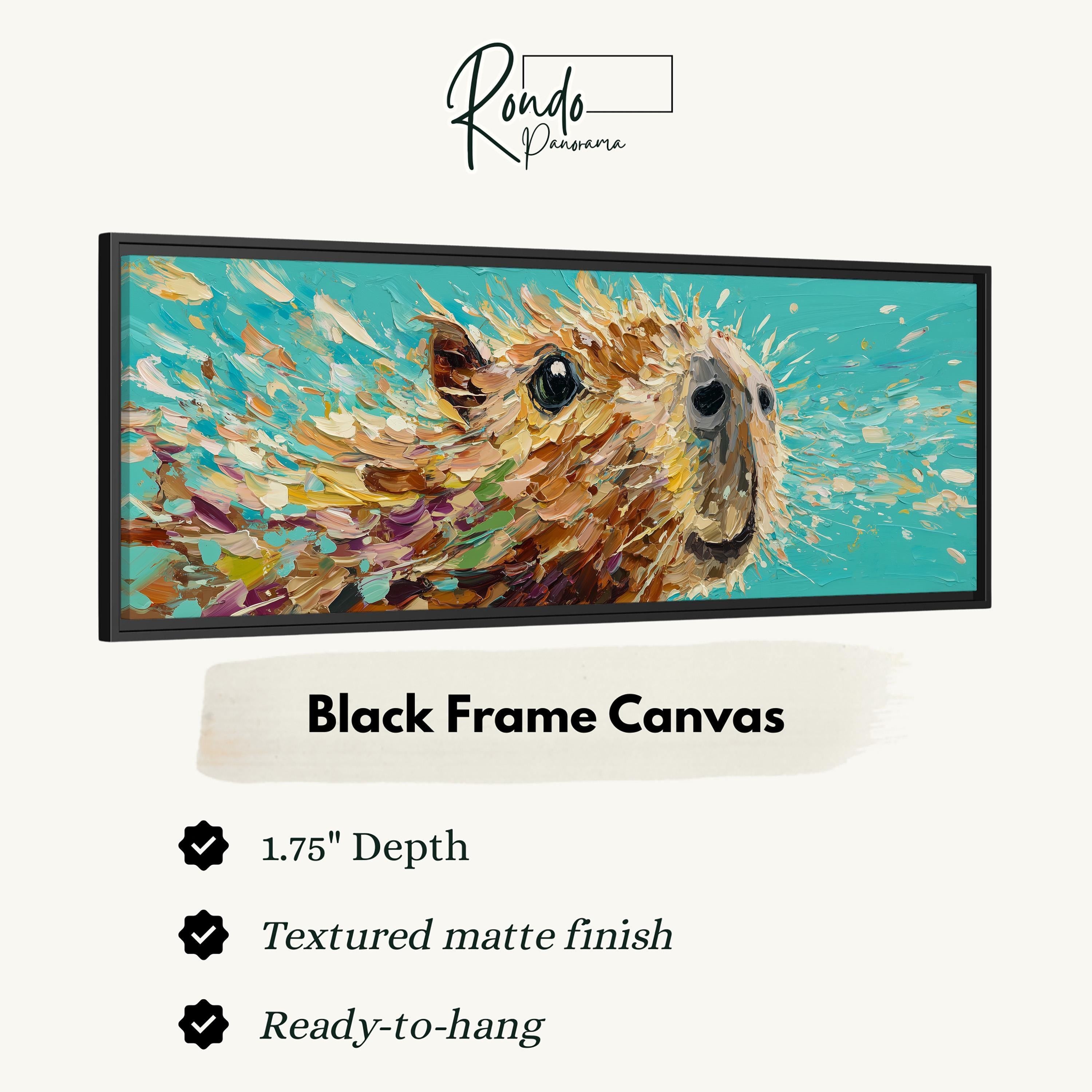 Abstract Capybara - Wide Panoramic Wall Art