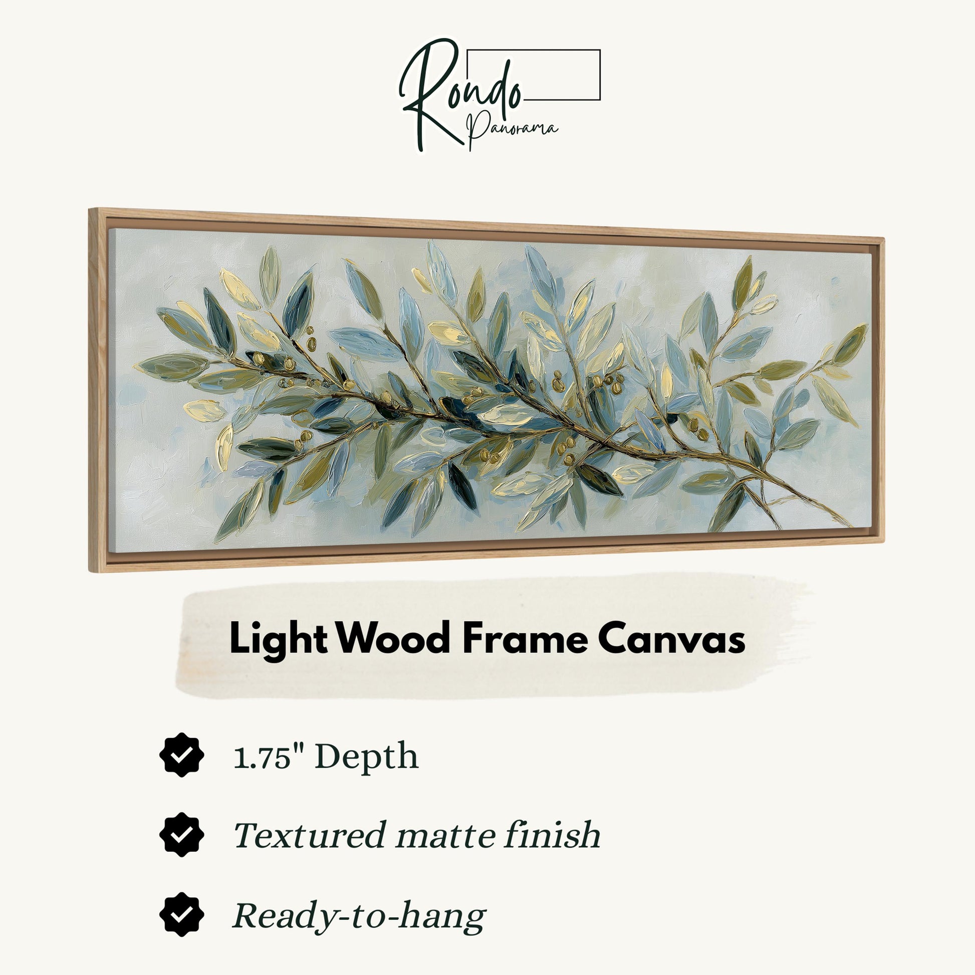 Light wood frame canvas