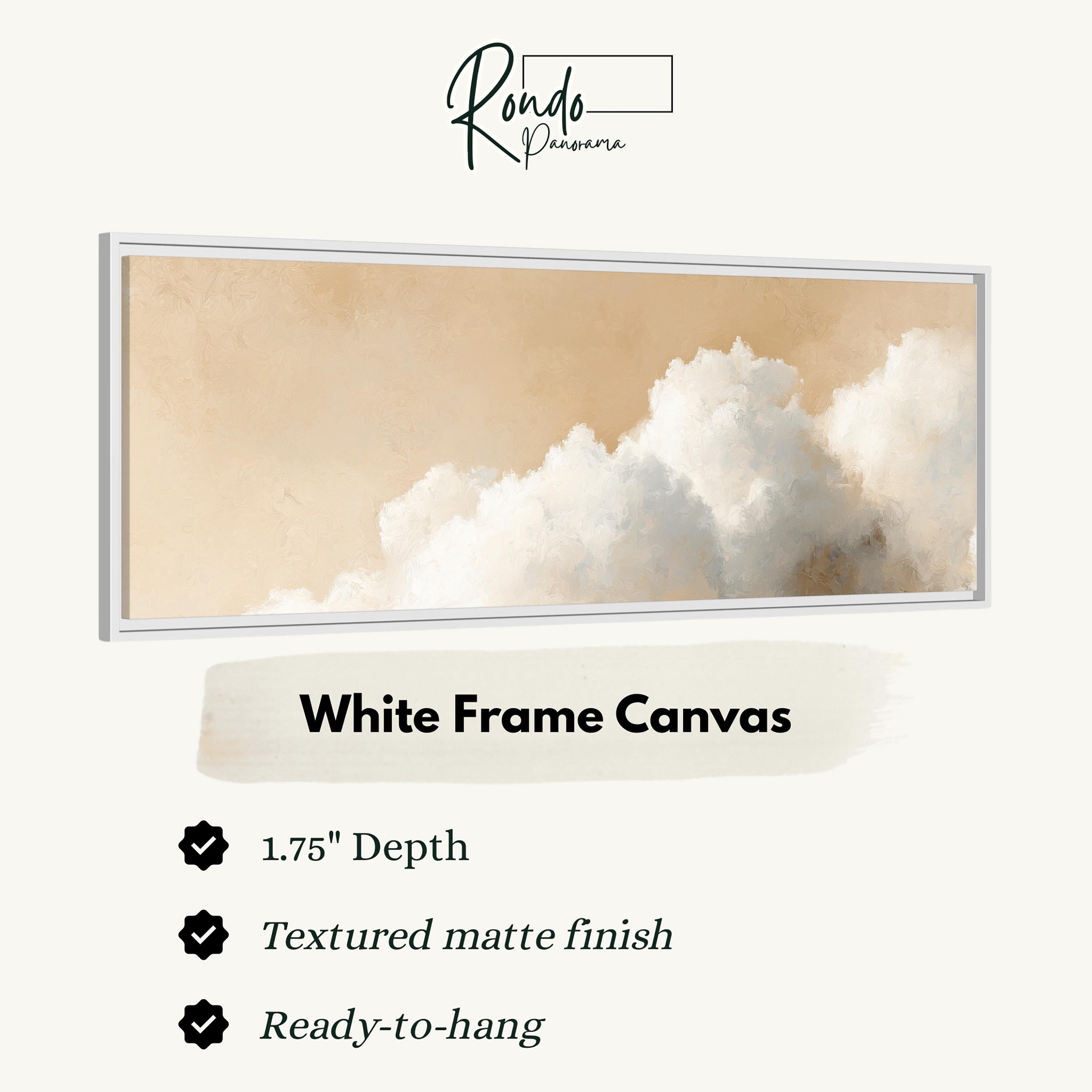 The image is a white frame canvas depicting a cloud in the sky.