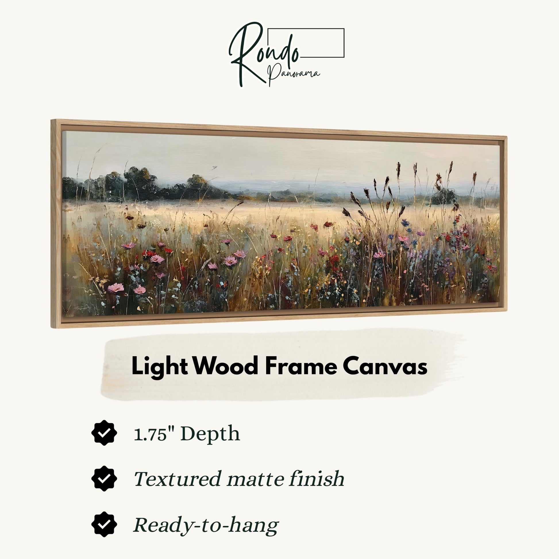 Light wood frame canvas