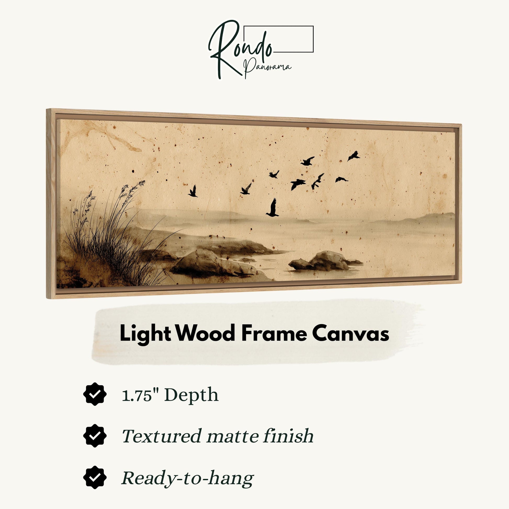 Light wood frame canvas