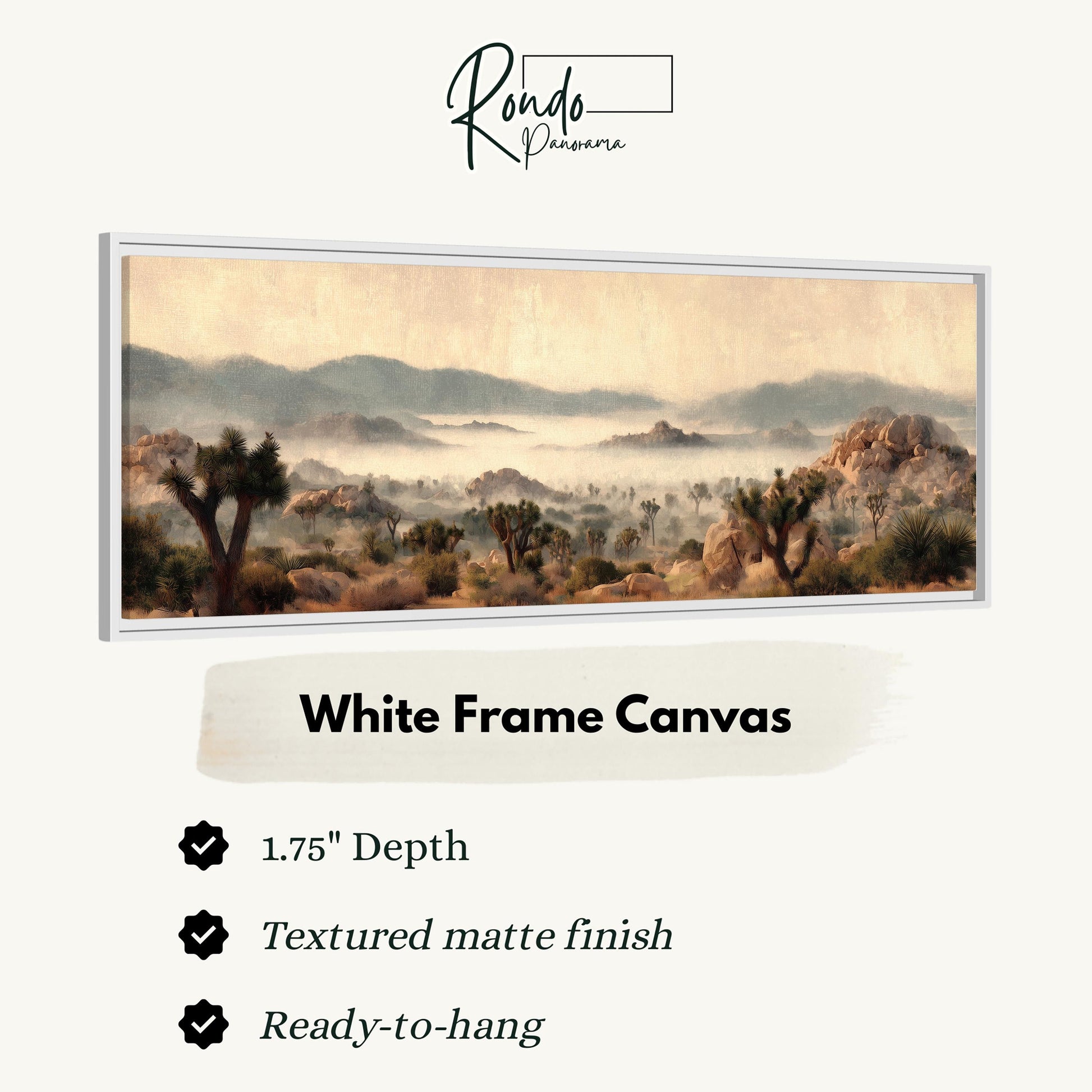 The image is a white frame canvas depicting a landscape with mountains, trees, and a hazy atmosphere.